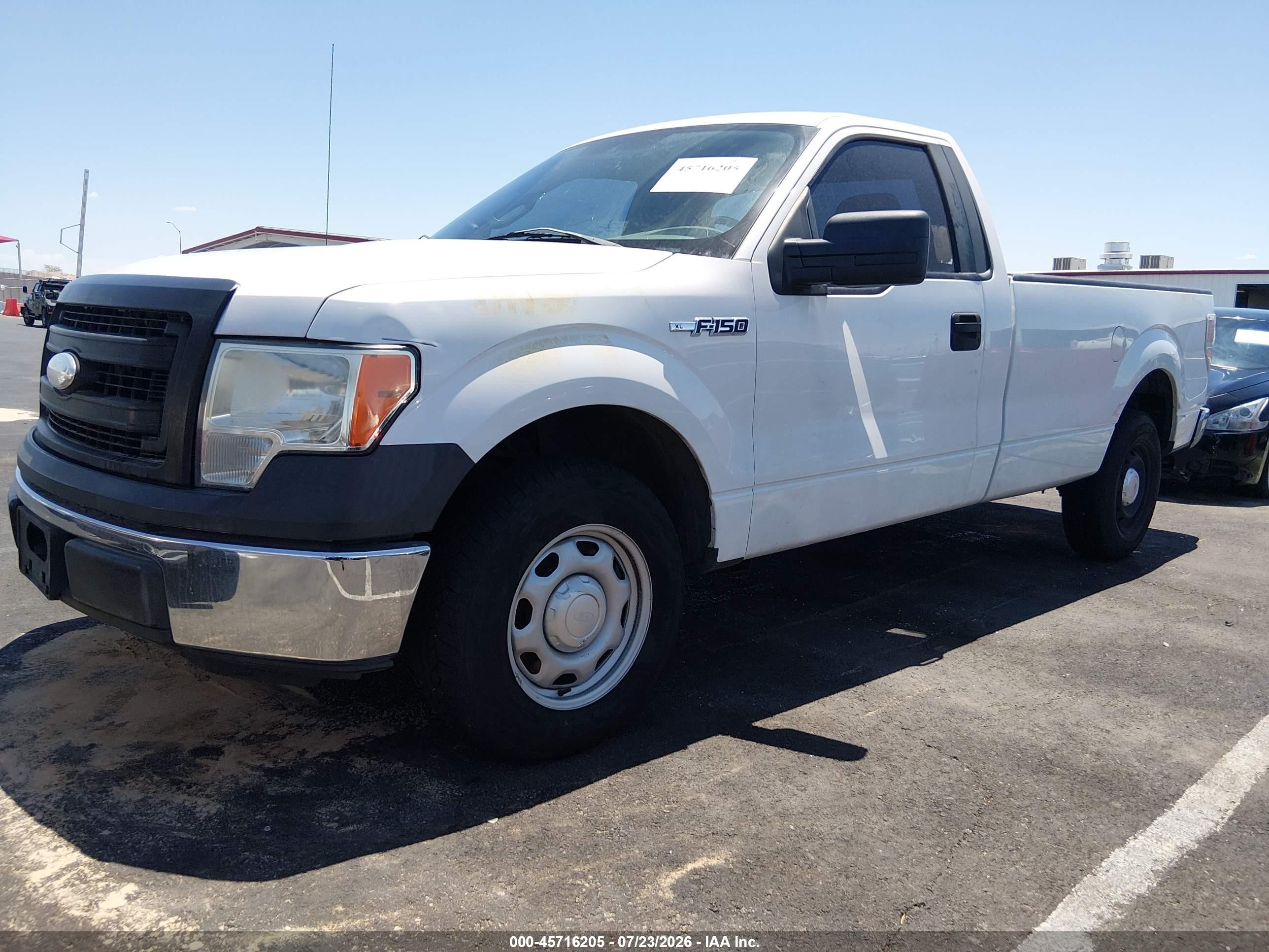 2013 Ford F-150 Xl White vin: 1FTNF1CF2DKF79965