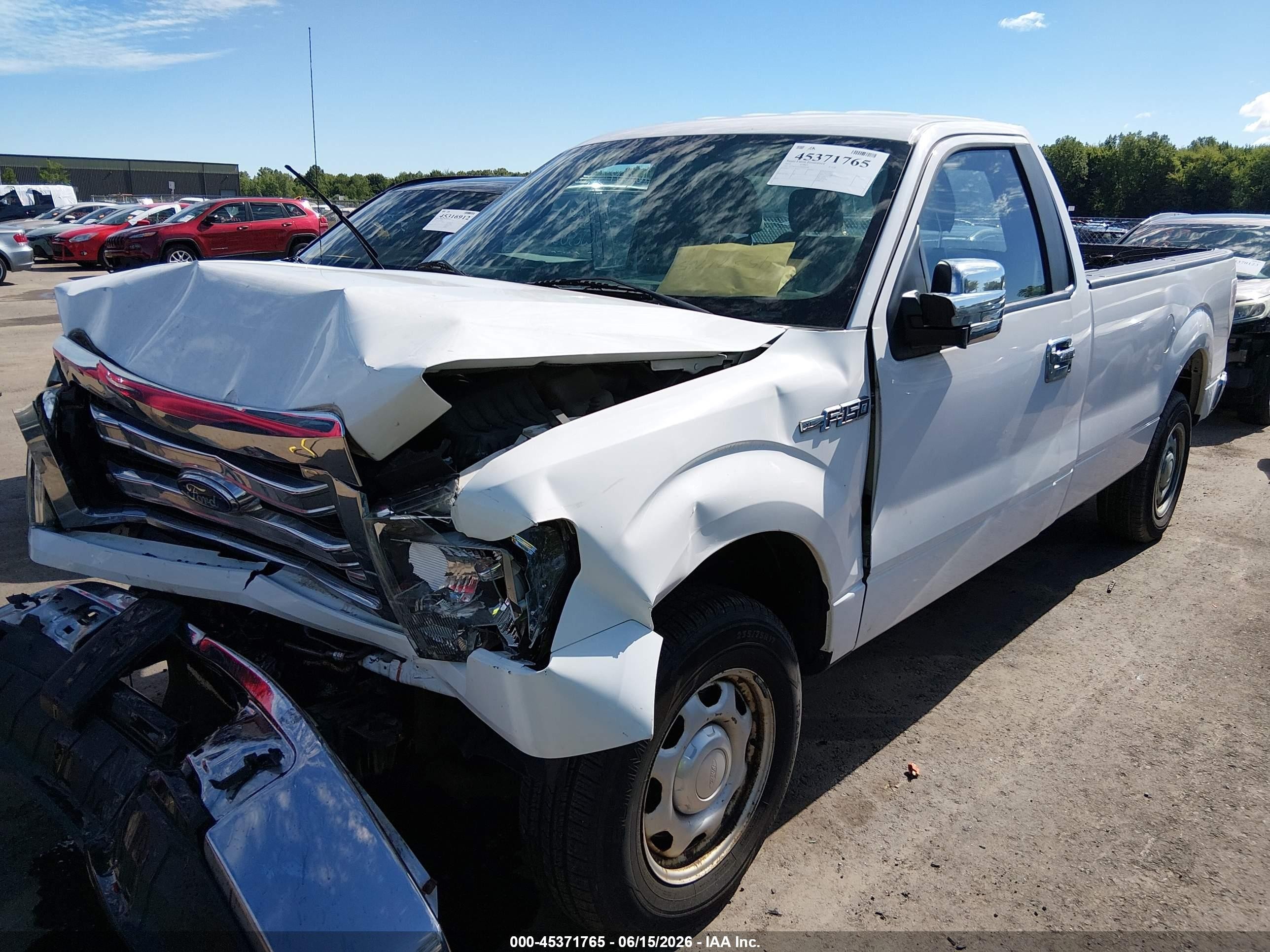 2014 Ford F-150 Xl White vin: 1FTNF1CF3EKD83938