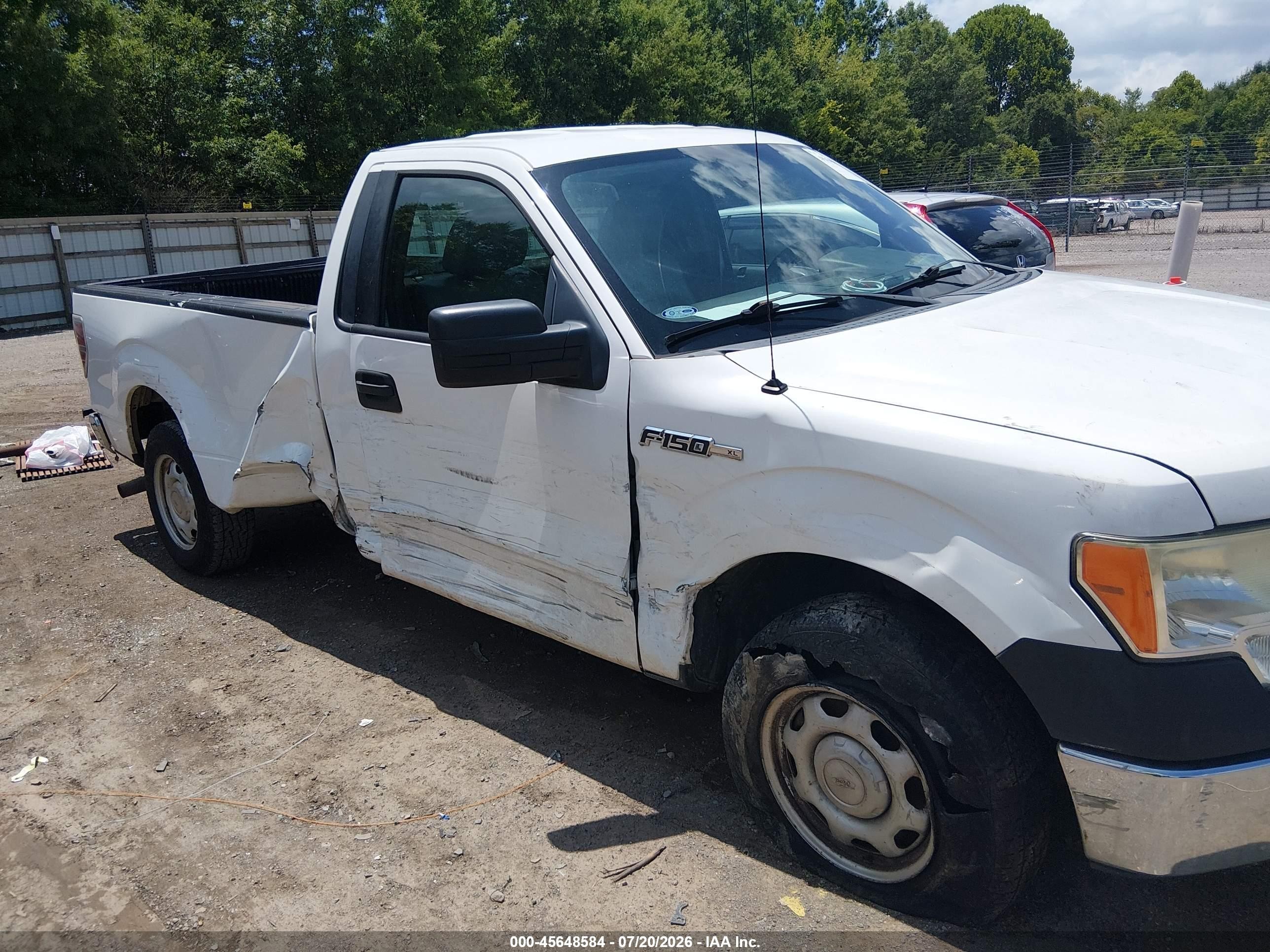 2014 Ford F-150 Xl White vin: 1FTNF1CF4EKE74457