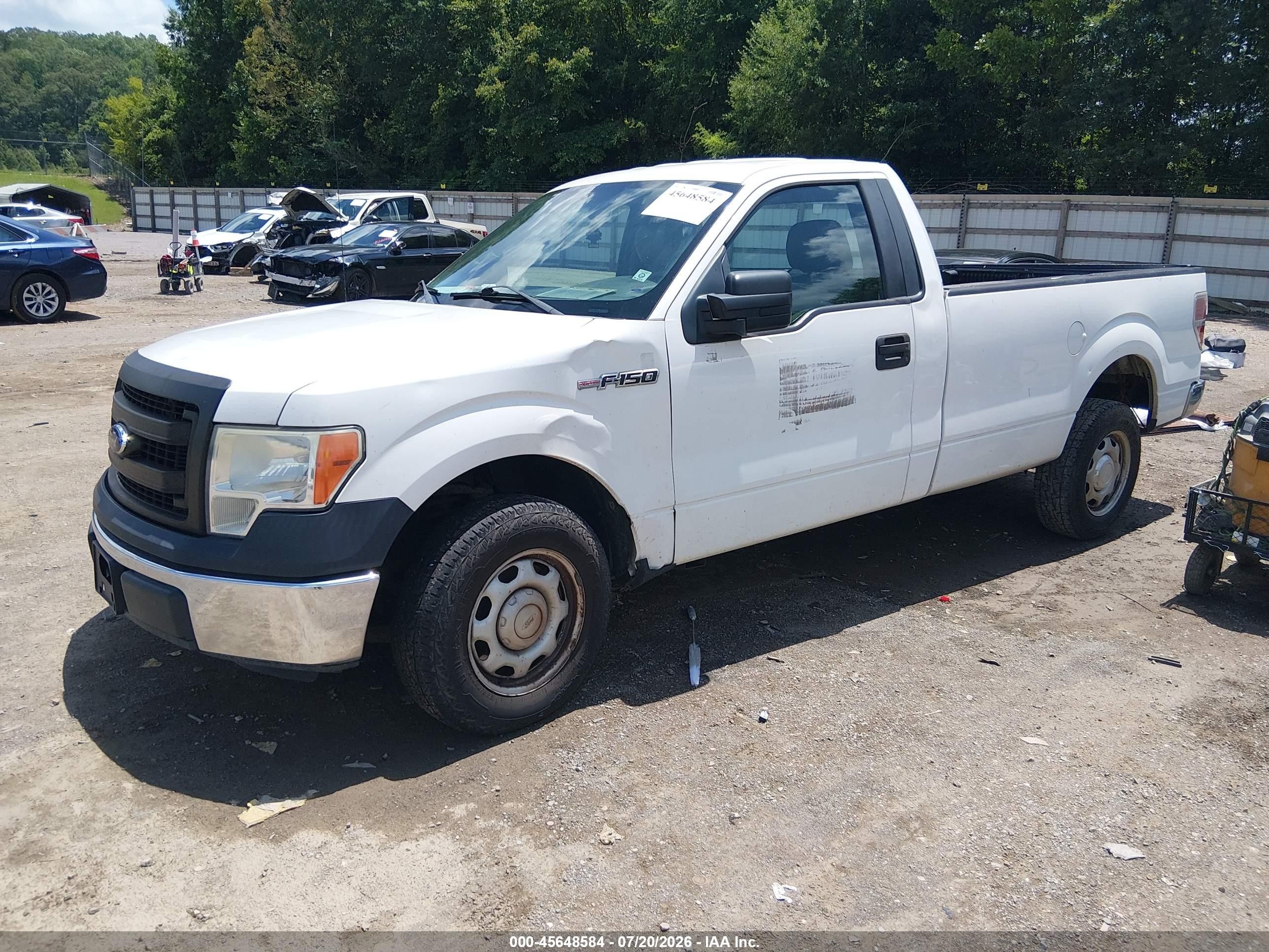 2014 Ford F-150 Xl White vin: 1FTNF1CF4EKE74457