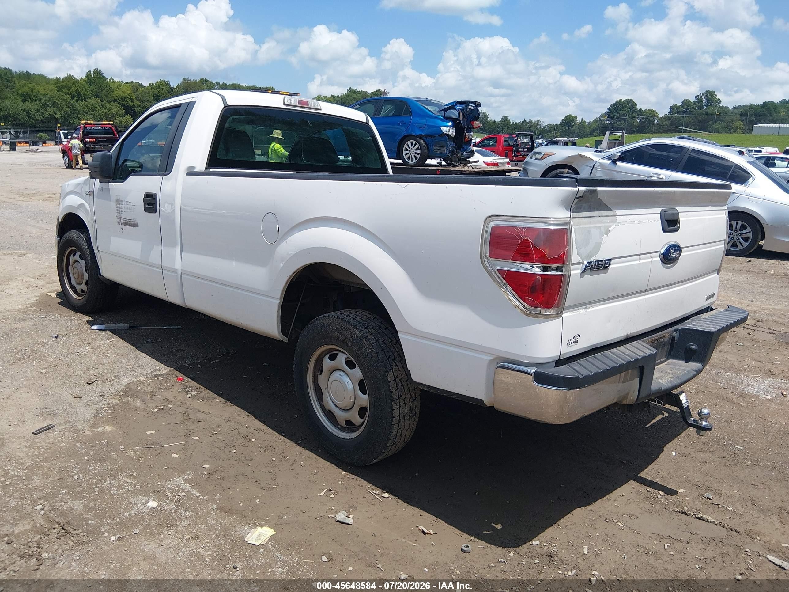 2014 Ford F-150 Xl White vin: 1FTNF1CF4EKE74457
