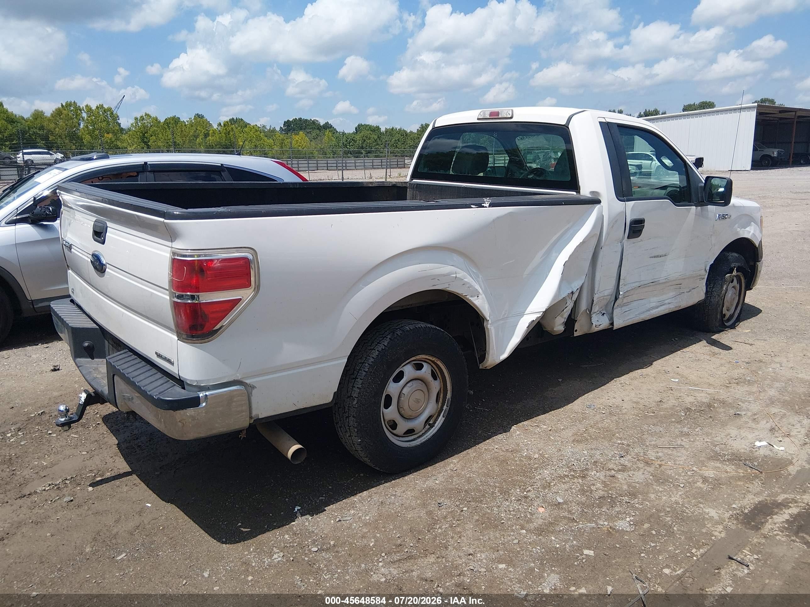2014 Ford F-150 Xl White vin: 1FTNF1CF4EKE74457