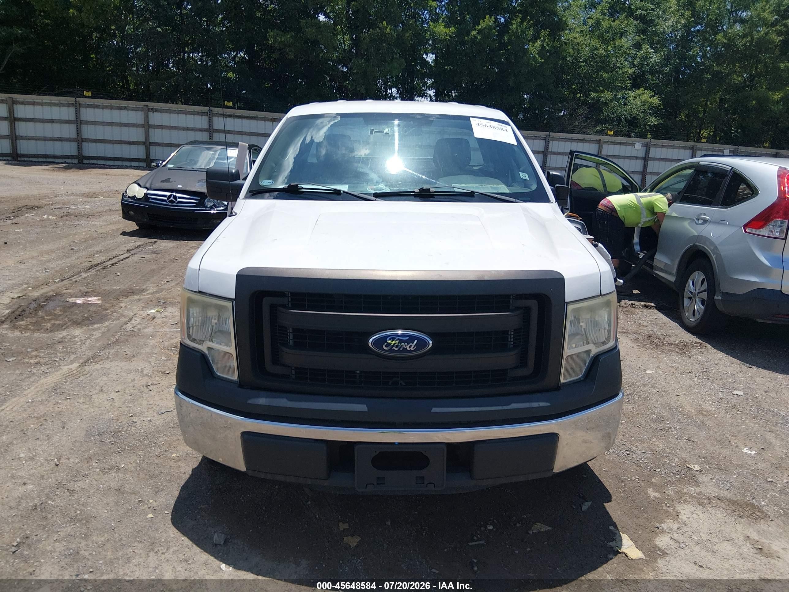 2014 Ford F-150 Xl White vin: 1FTNF1CF4EKE74457