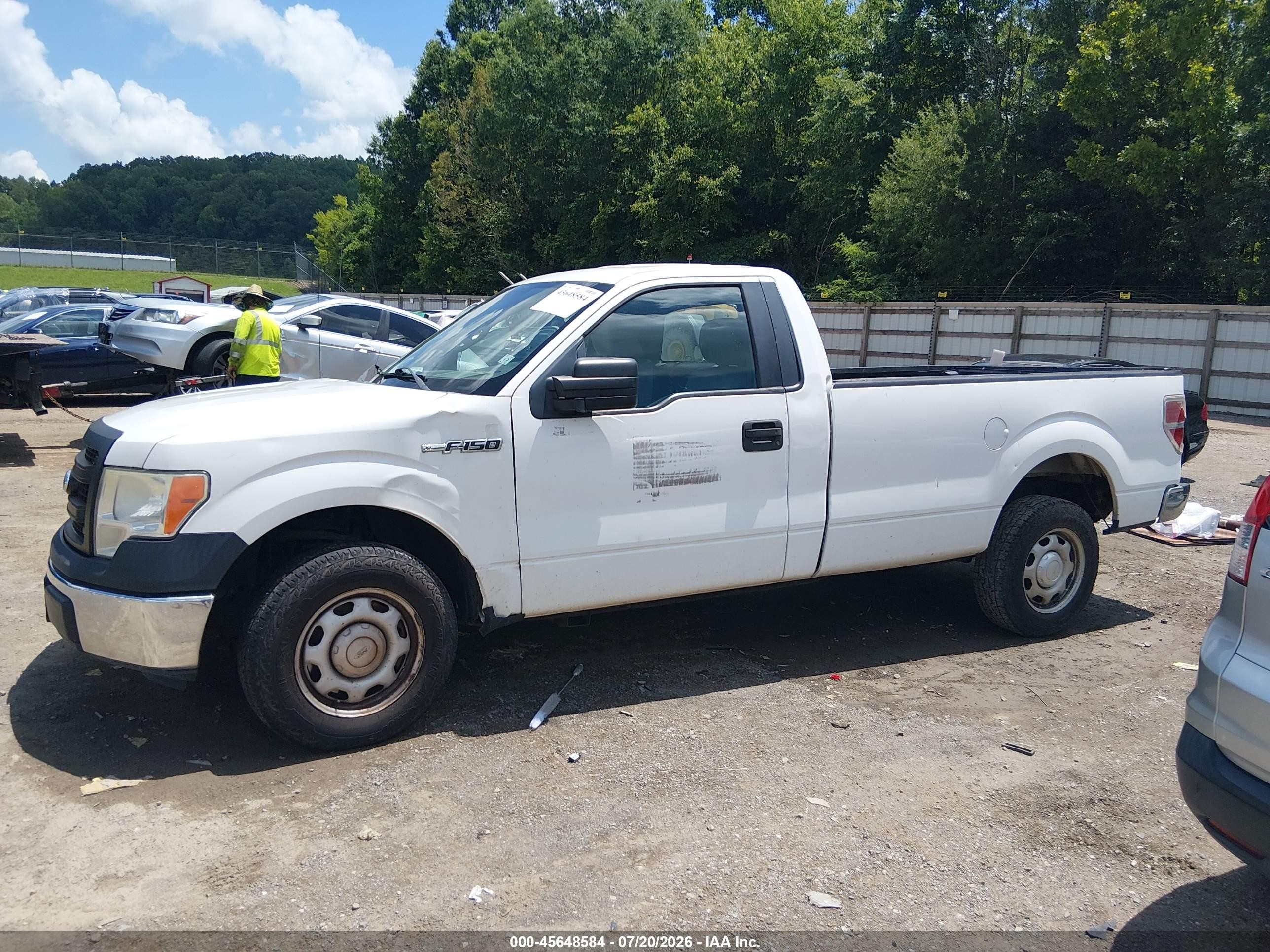 2014 Ford F-150 Xl White vin: 1FTNF1CF4EKE74457