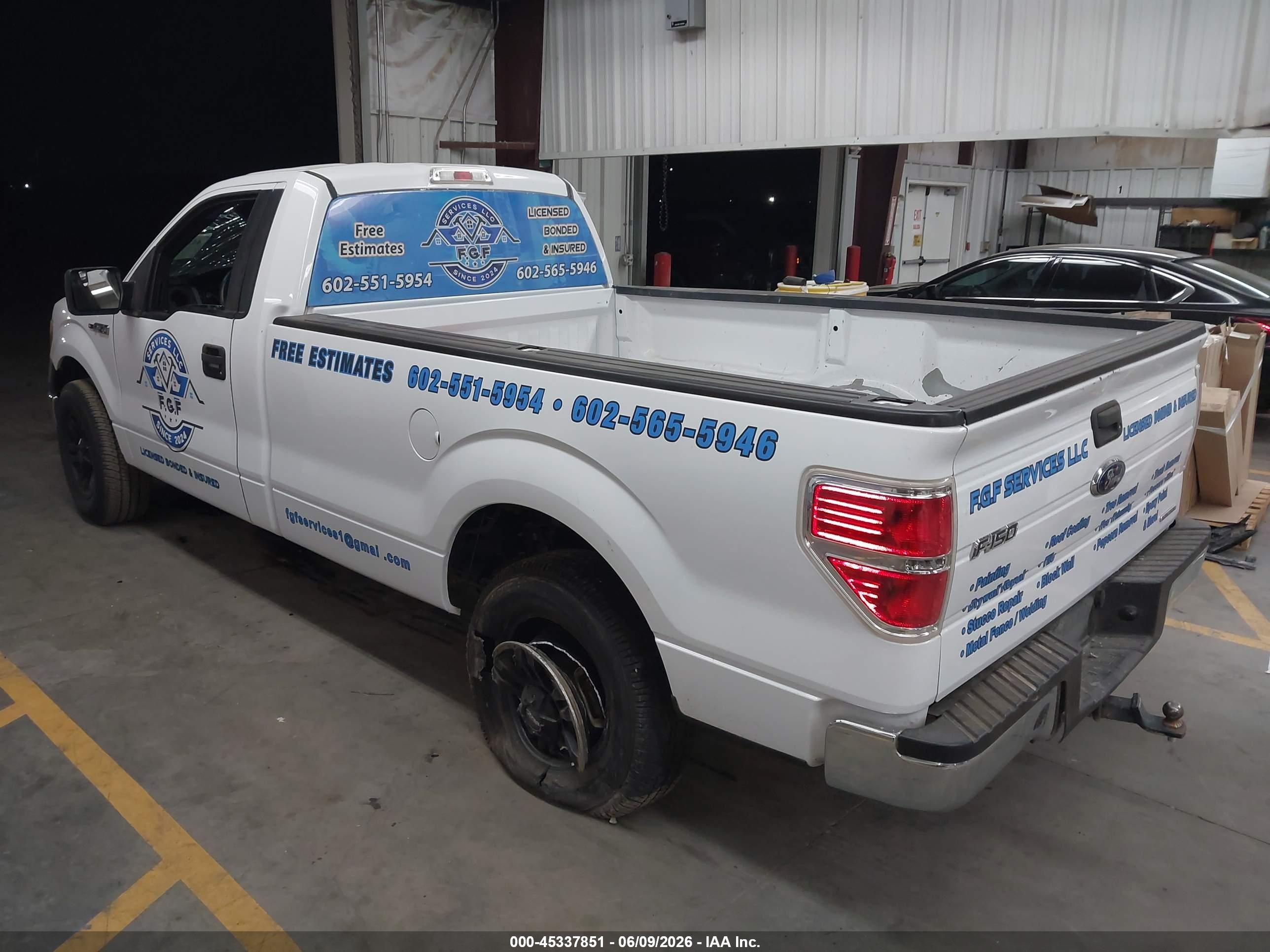 2014 Ford F-150 Xl White vin: 1FTNF1CF5EKG50058