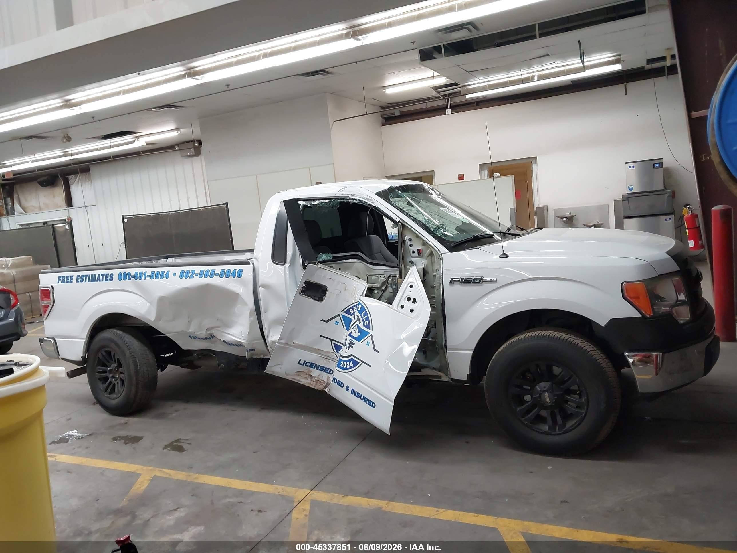 2014 Ford F-150 Xl White vin: 1FTNF1CF5EKG50058