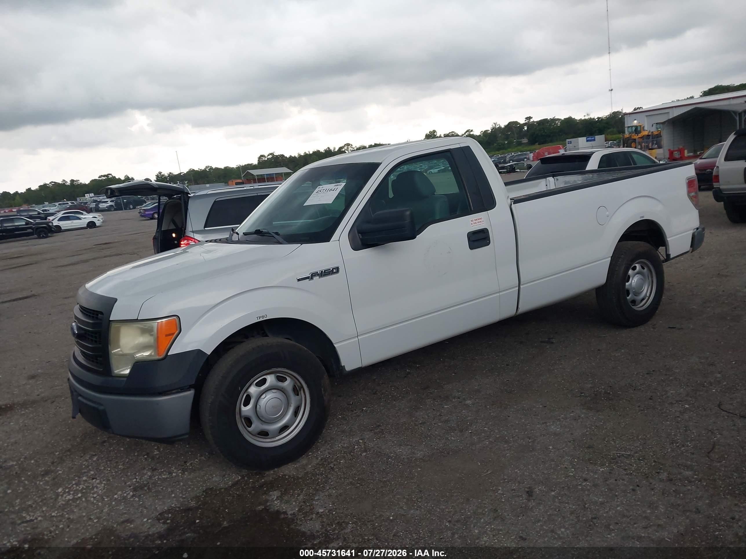 2013 Ford F-150 Xl White vin: 1FTNF1CF6DKF54423