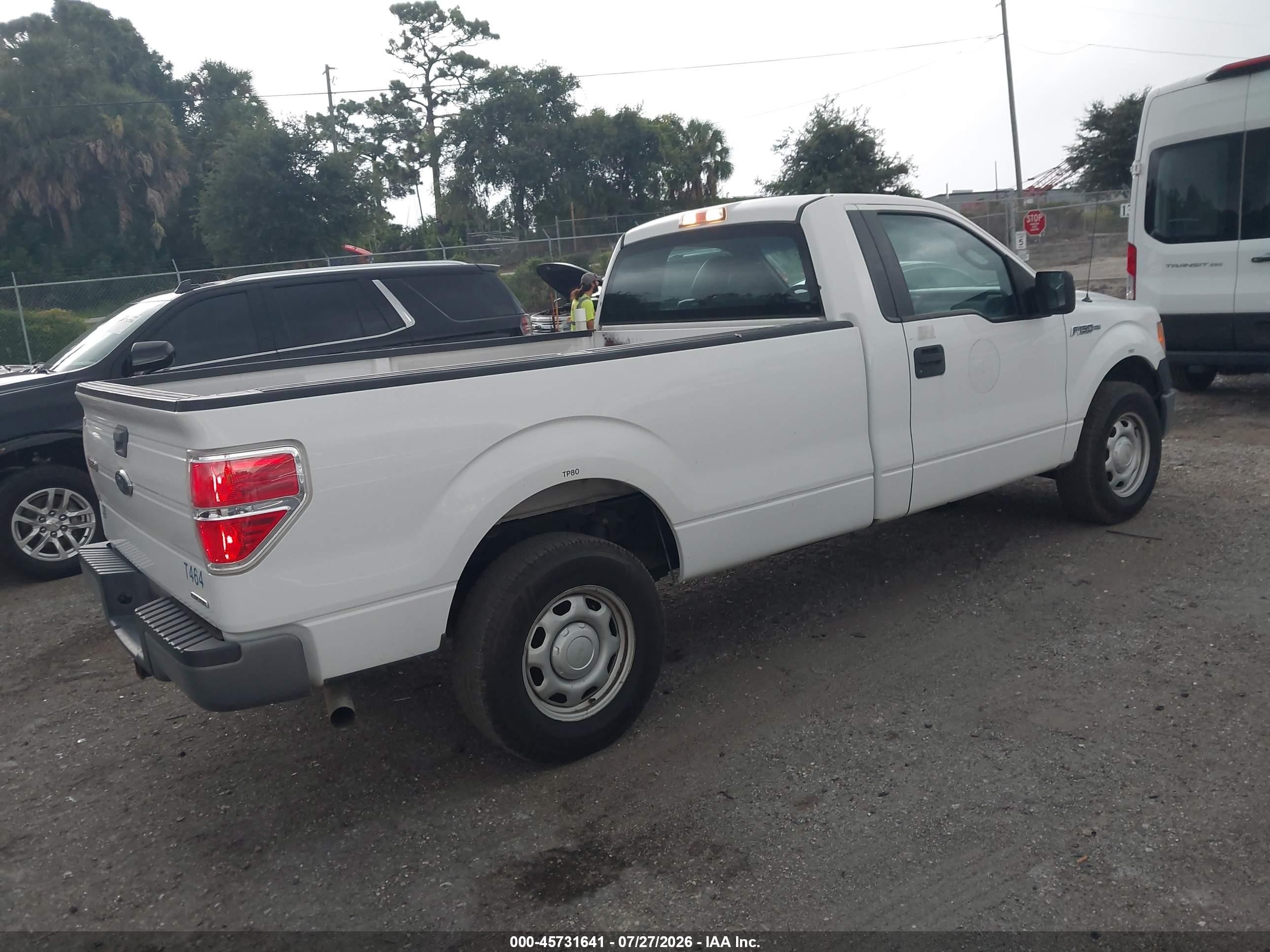 2013 Ford F-150 Xl White vin: 1FTNF1CF6DKF54423