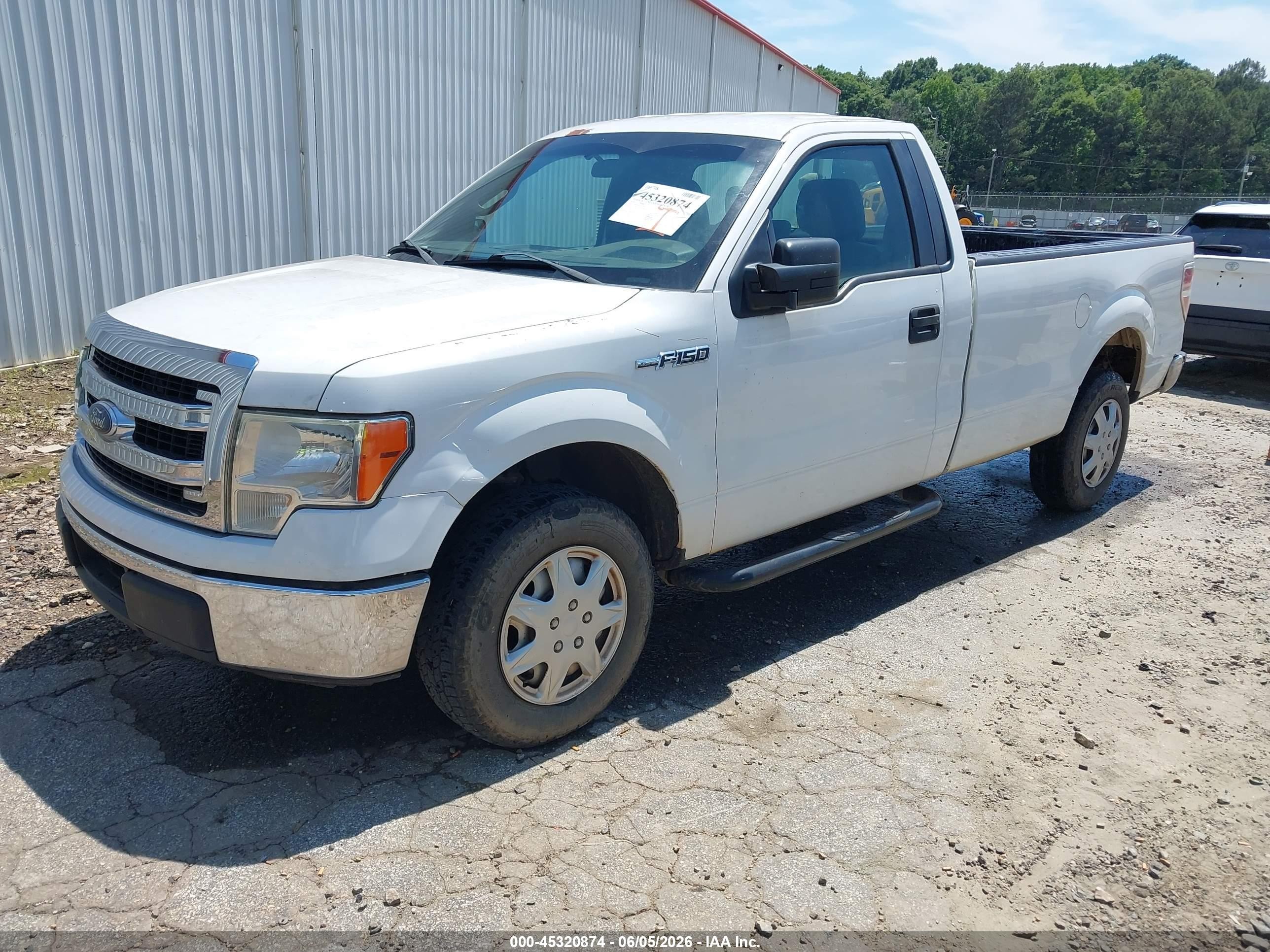 2014 Ford F-150 Xl White vin: 1FTNF1CFXEKD17659