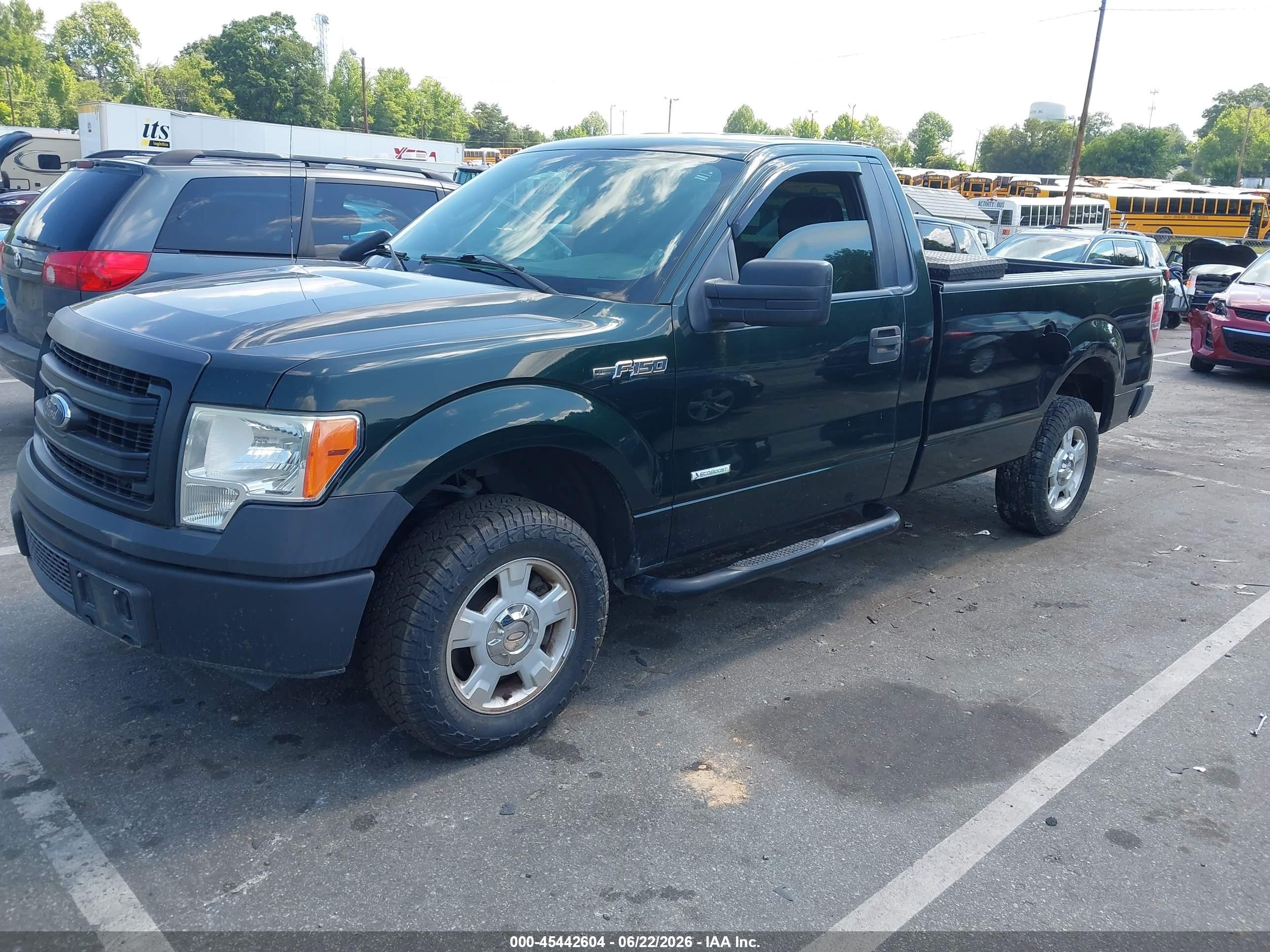 2013 Ford F-150 Xl/xlt Green vin: 1FTNF1CT4DKD91244