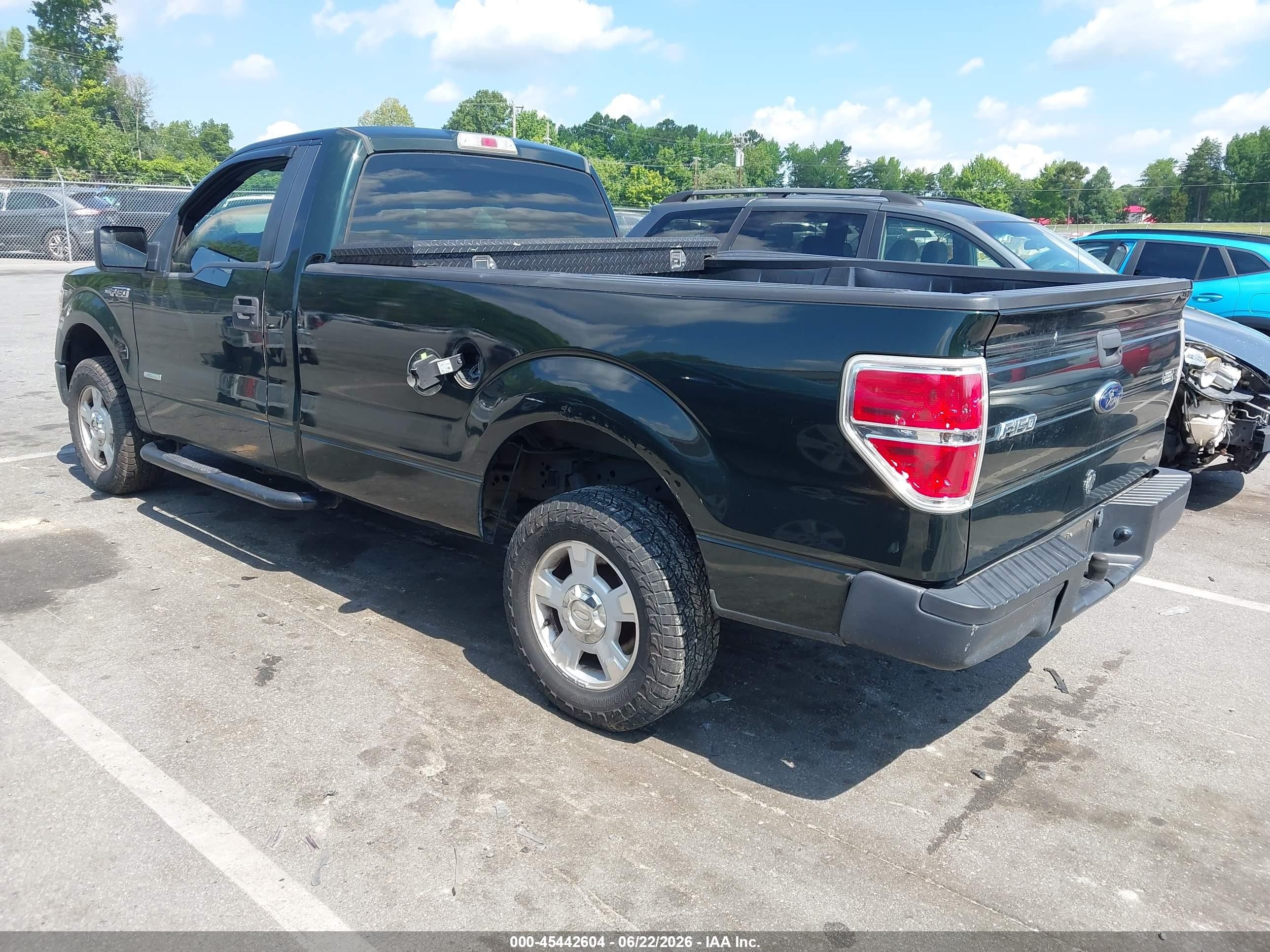 2013 Ford F-150 Xl/xlt Green vin: 1FTNF1CT4DKD91244