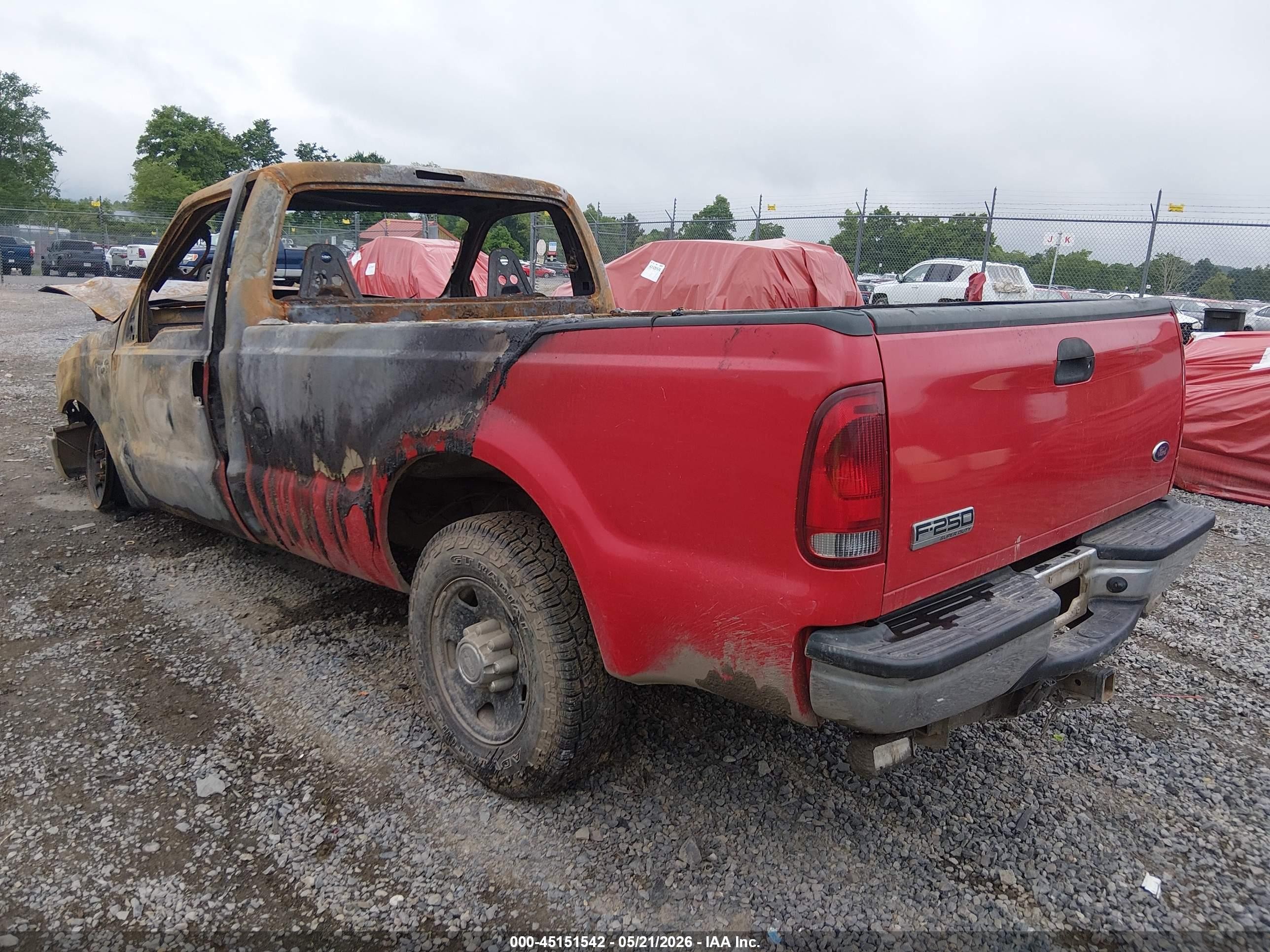 2006 Ford F-250 Xl/xlt Red vin: 1FTNF20506EC54542