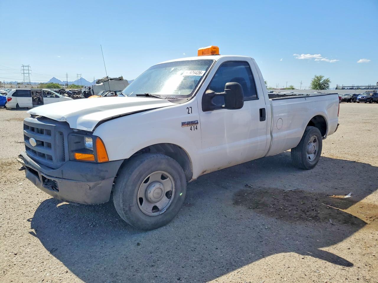2007 Ford F250 Super Duty White vin: 1FTNF20527EA11414