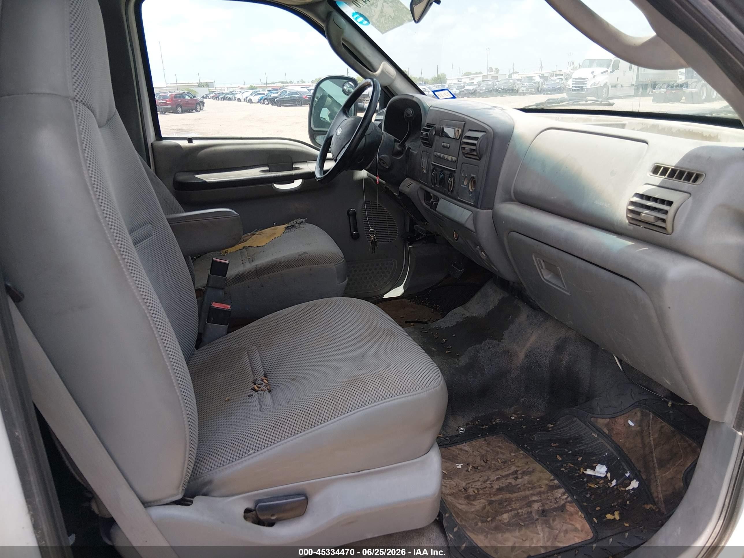 2005 Ford F-250 Xl/xlt White vin: 1FTNF20545EB33771