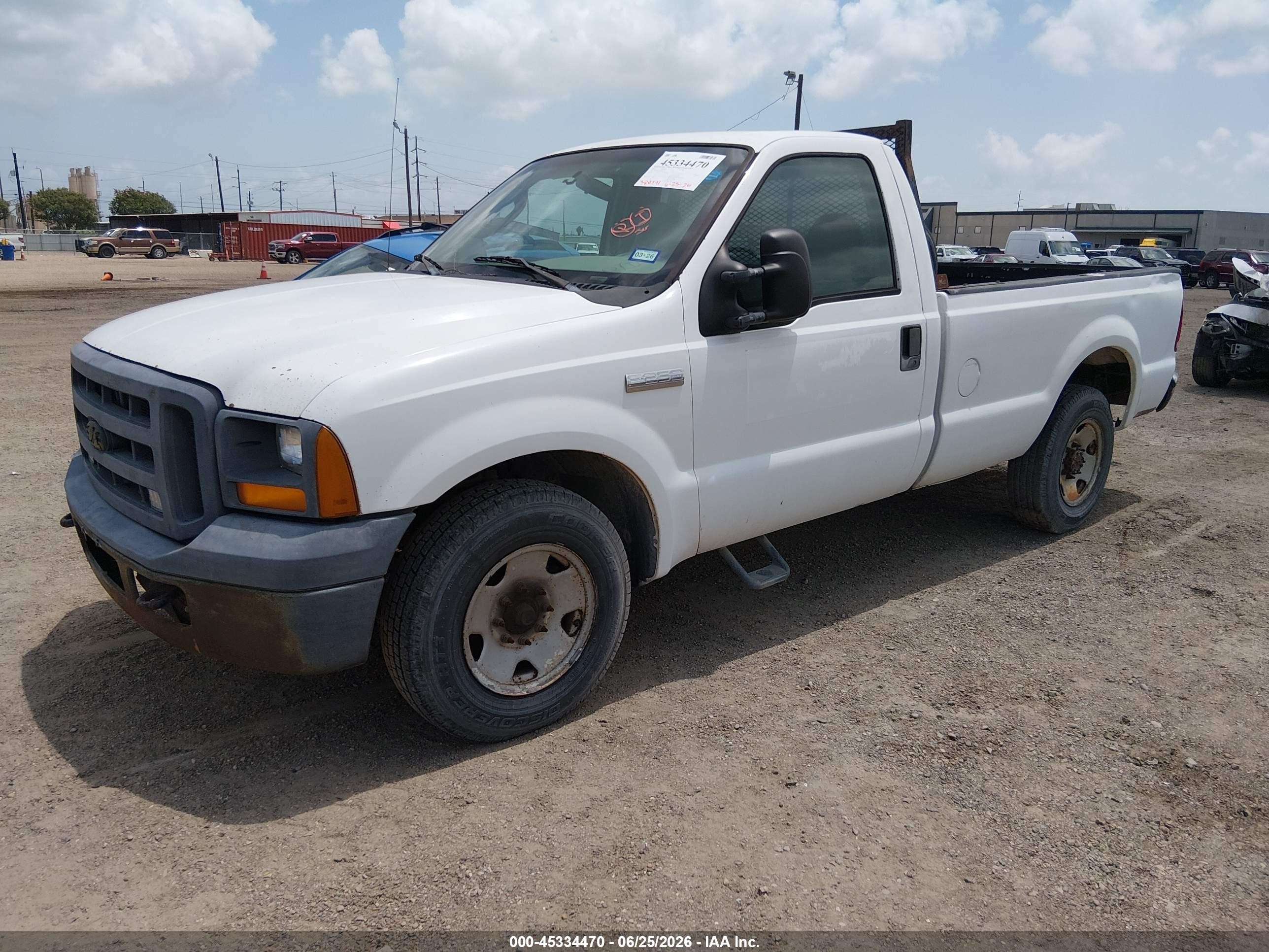 2005 Ford F-250 Xl/xlt White vin: 1FTNF20545EB33771