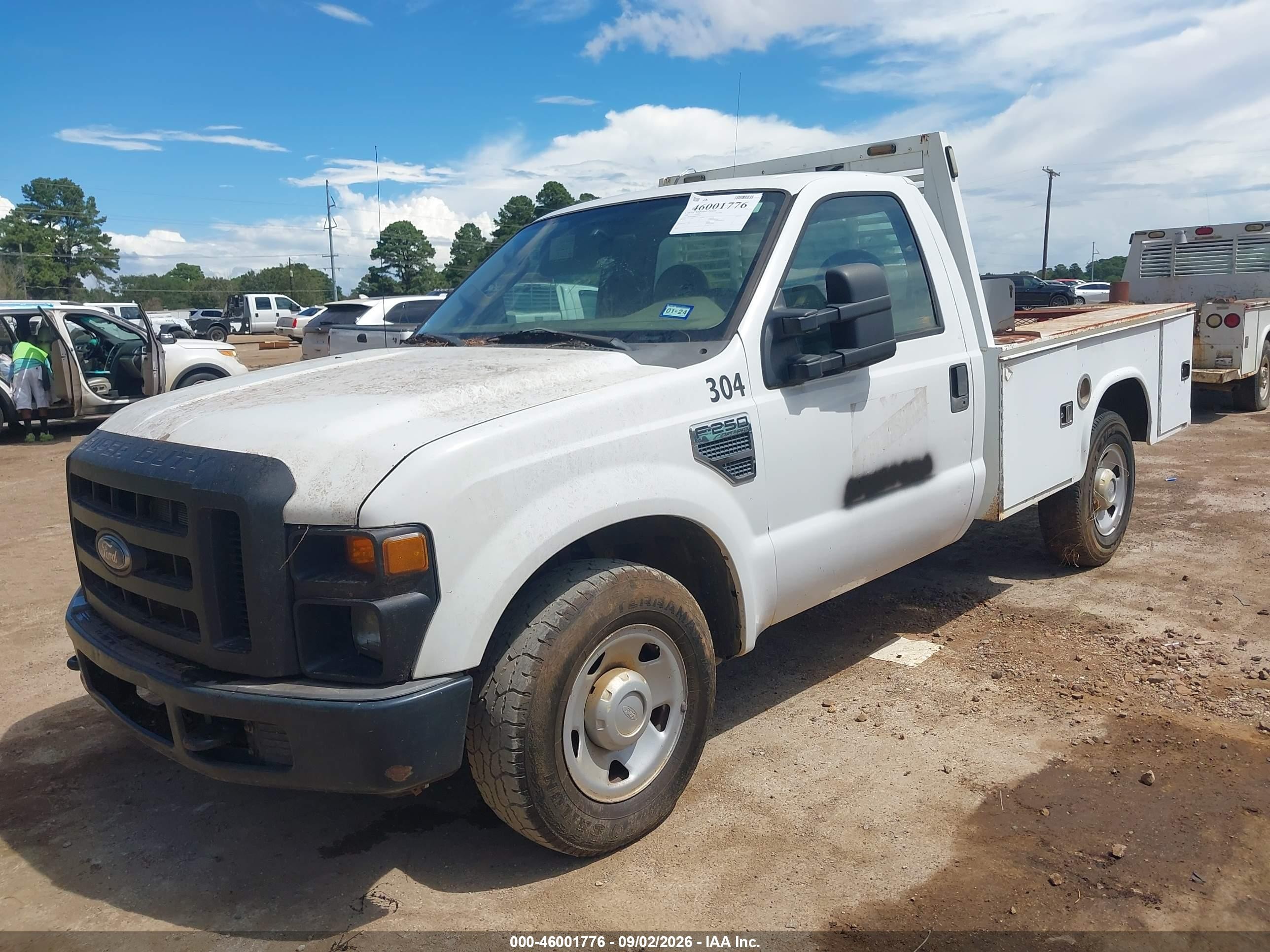 2008 Ford F-250 Xl/xlt White vin: 1FTNF20548EC86784