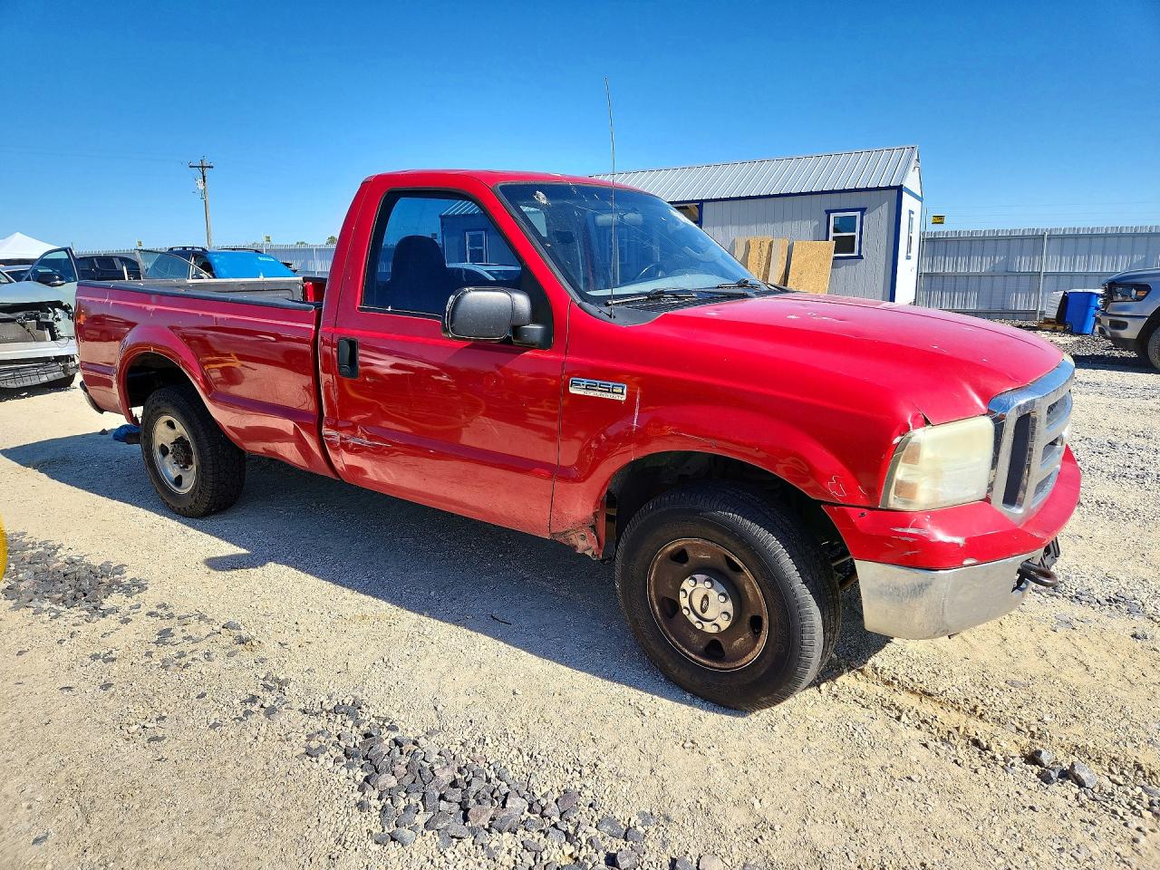 2007 Ford F250 Super Duty Red vin: 1FTNF20577EA84441