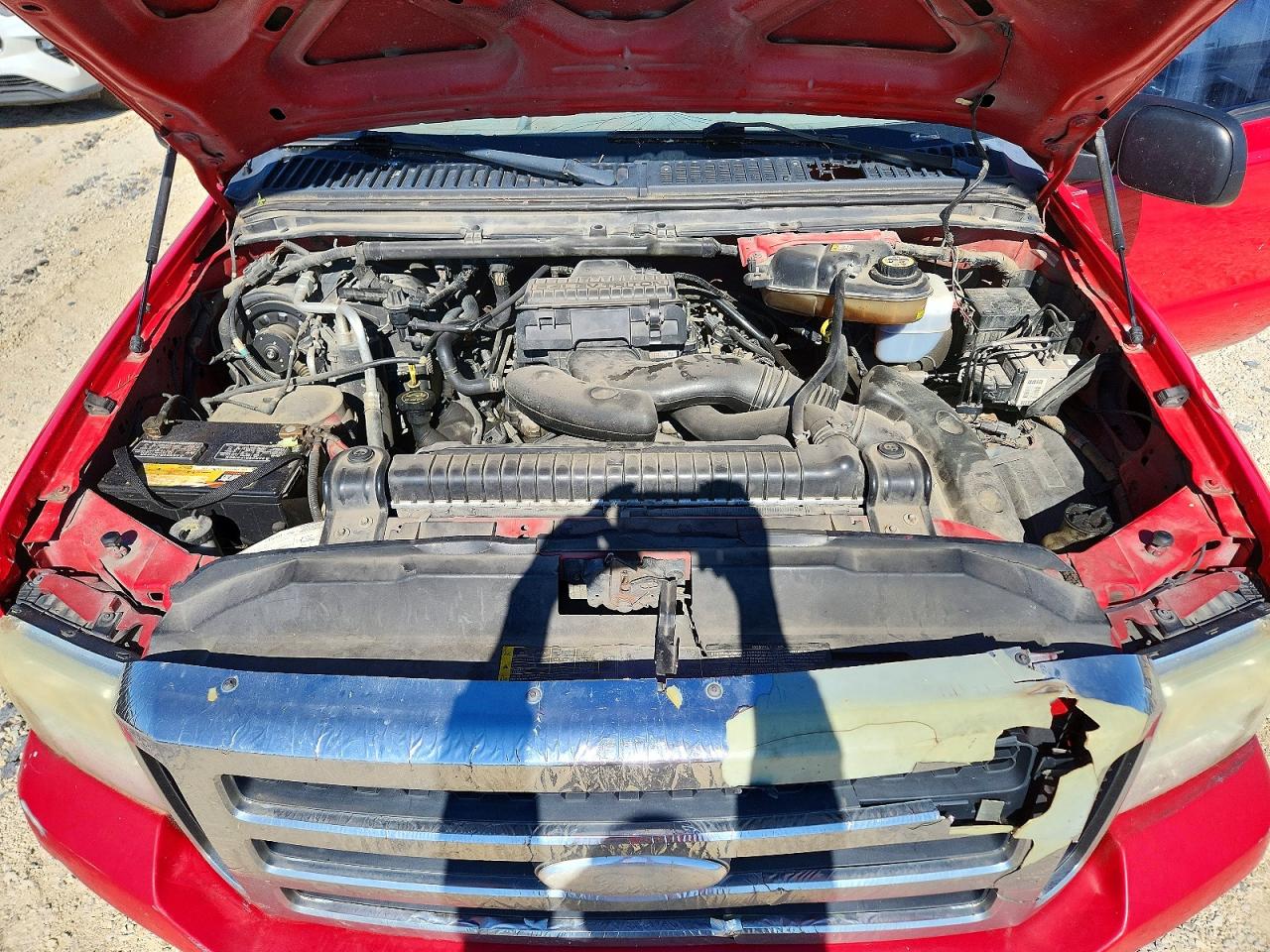 2007 Ford F250 Super Duty Red vin: 1FTNF20577EA84441
