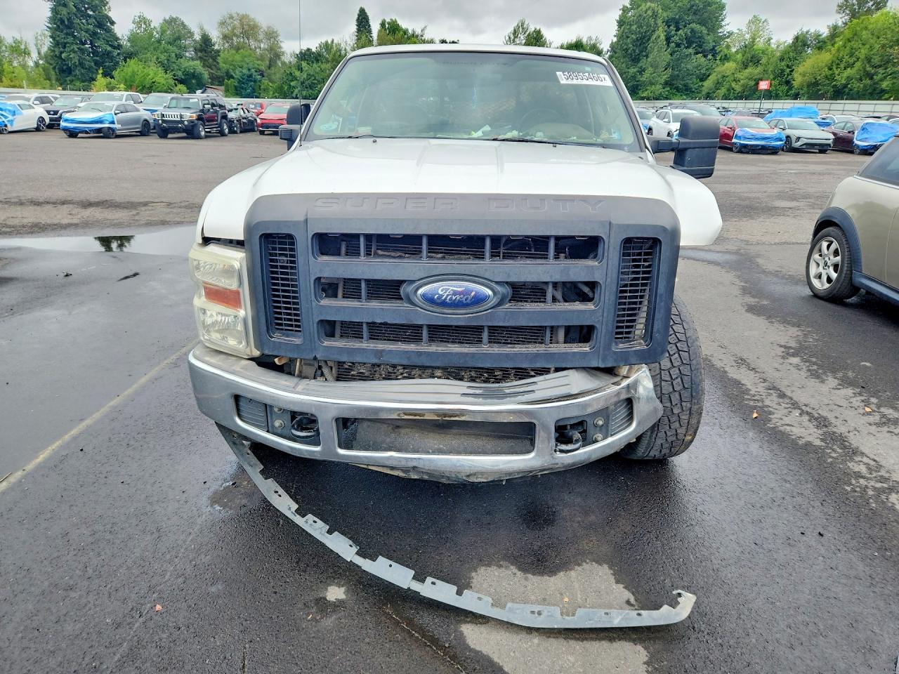 2008 Ford F250 Super Duty White vin: 1FTNF20598EC17329
