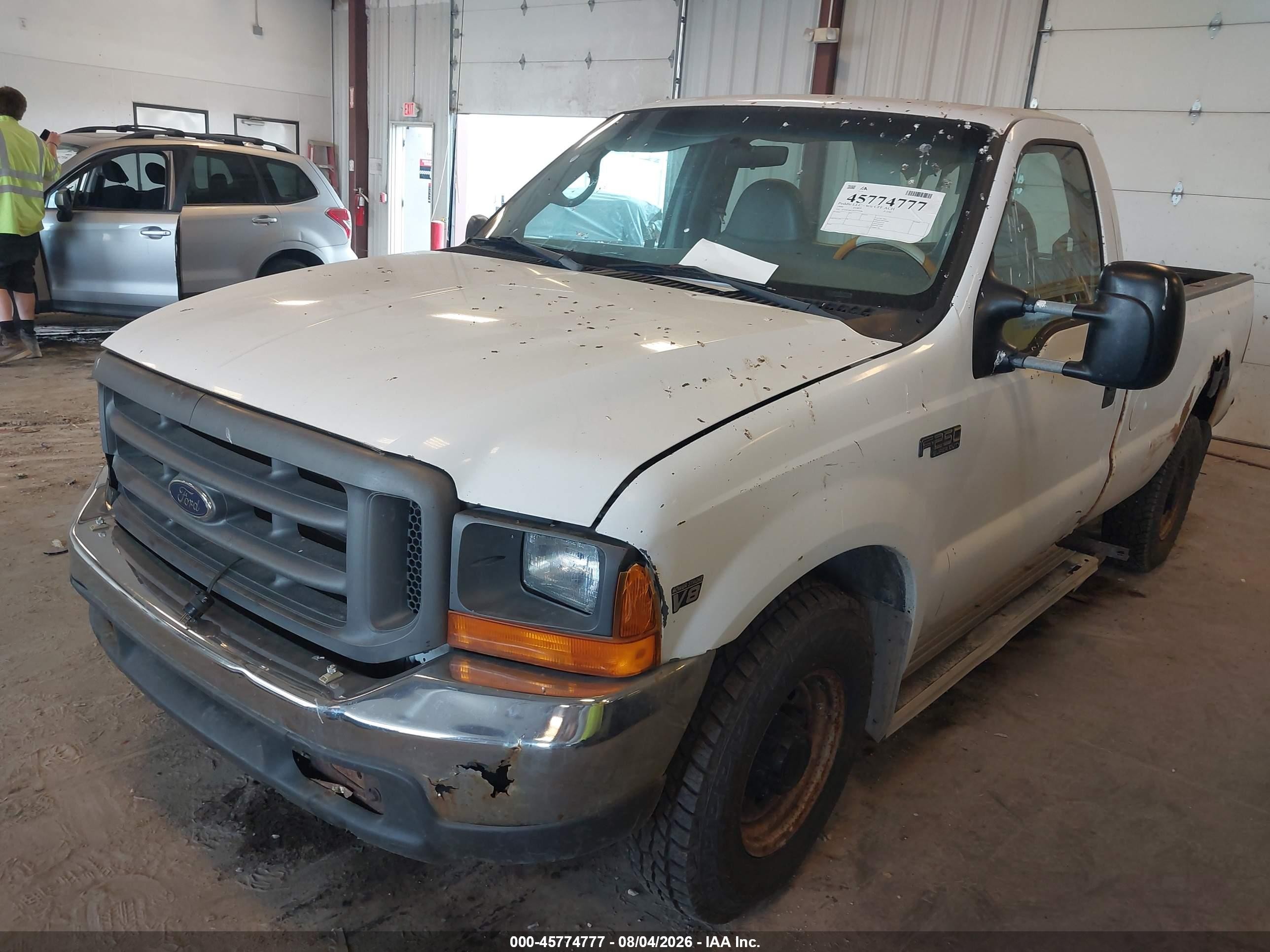 1999 Ford F-250 Lariat/xl/xlt White vin: 1FTNF20F1XEA57938