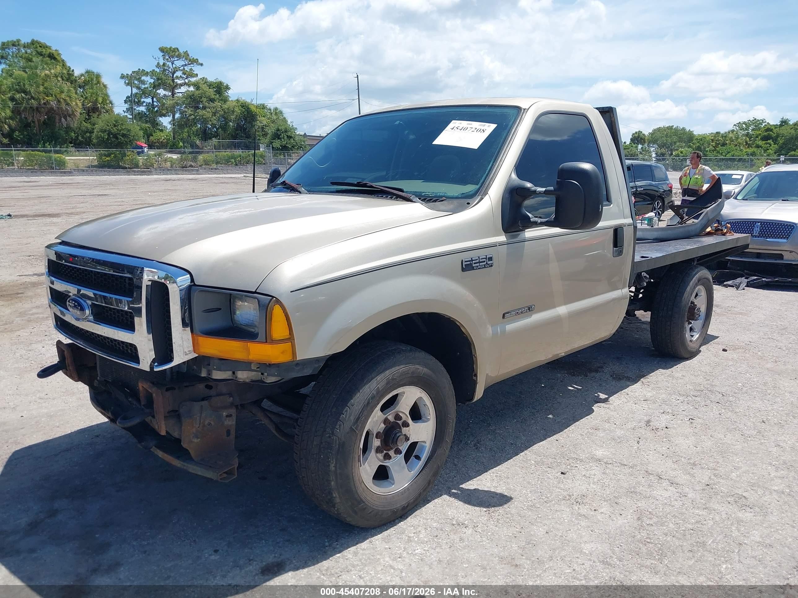 2001 Ford F-250 Xl/xlt Gold vin: 1FTNF20FX1EB82539