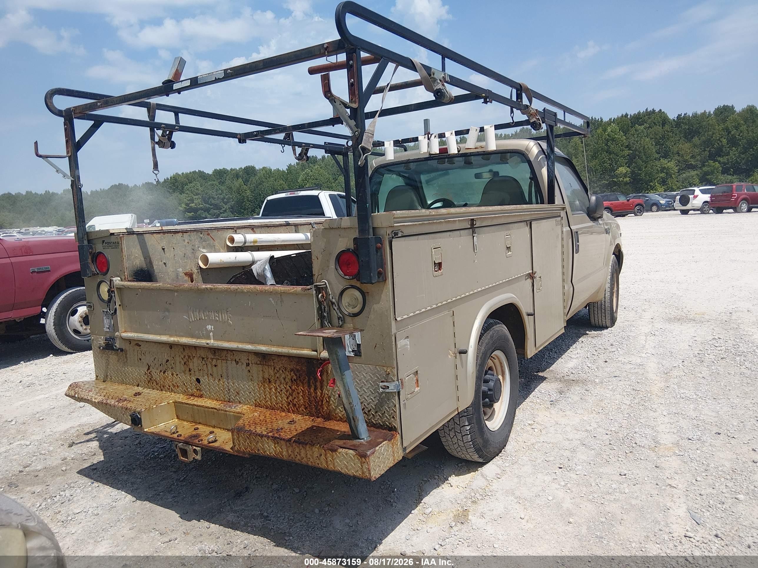 2001 Ford F250 Super Duty Beige vin: 1FTNF20L11EB70186