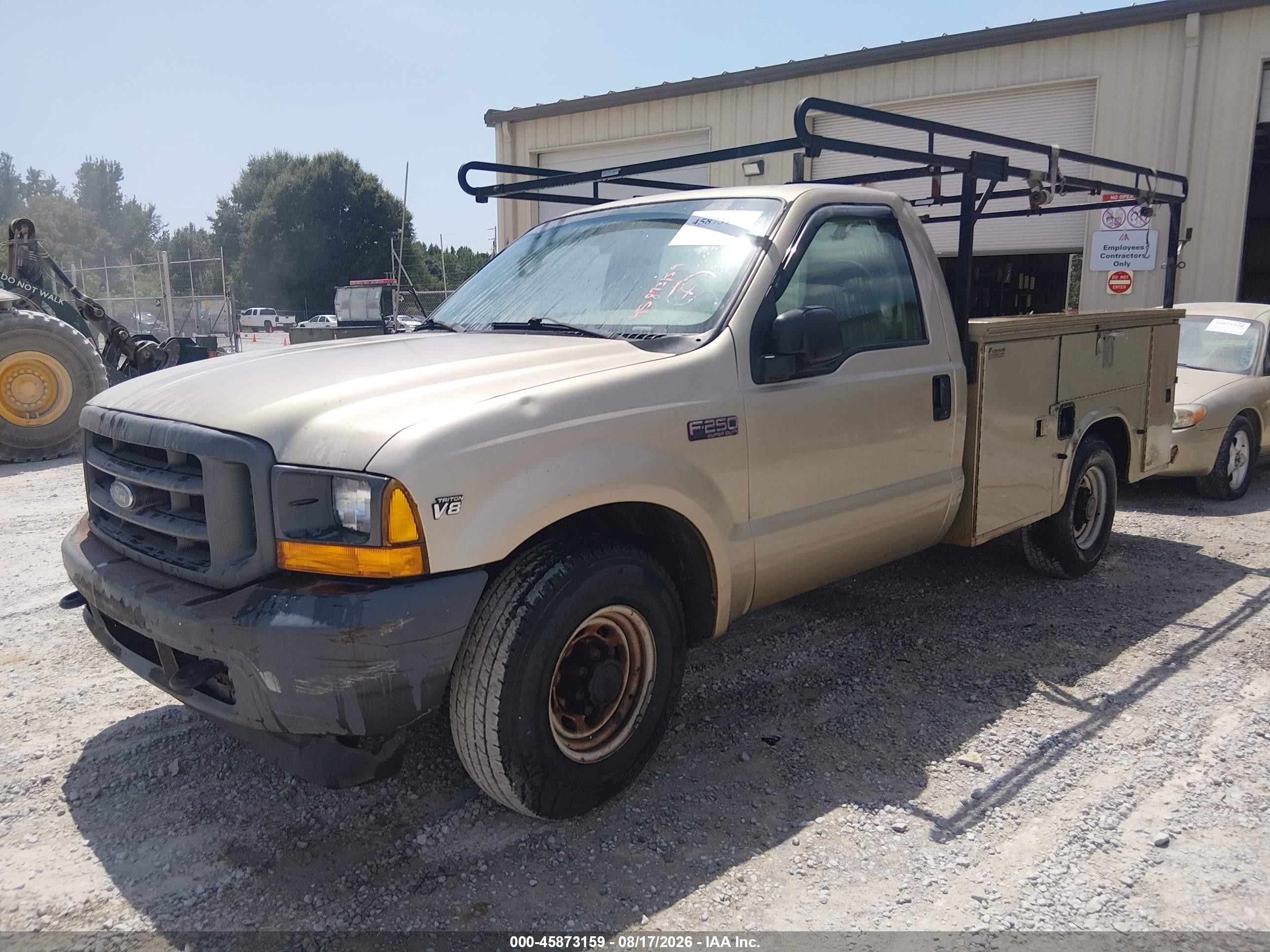 2001 Ford F250 Super Duty Beige vin: 1FTNF20L11EB70186