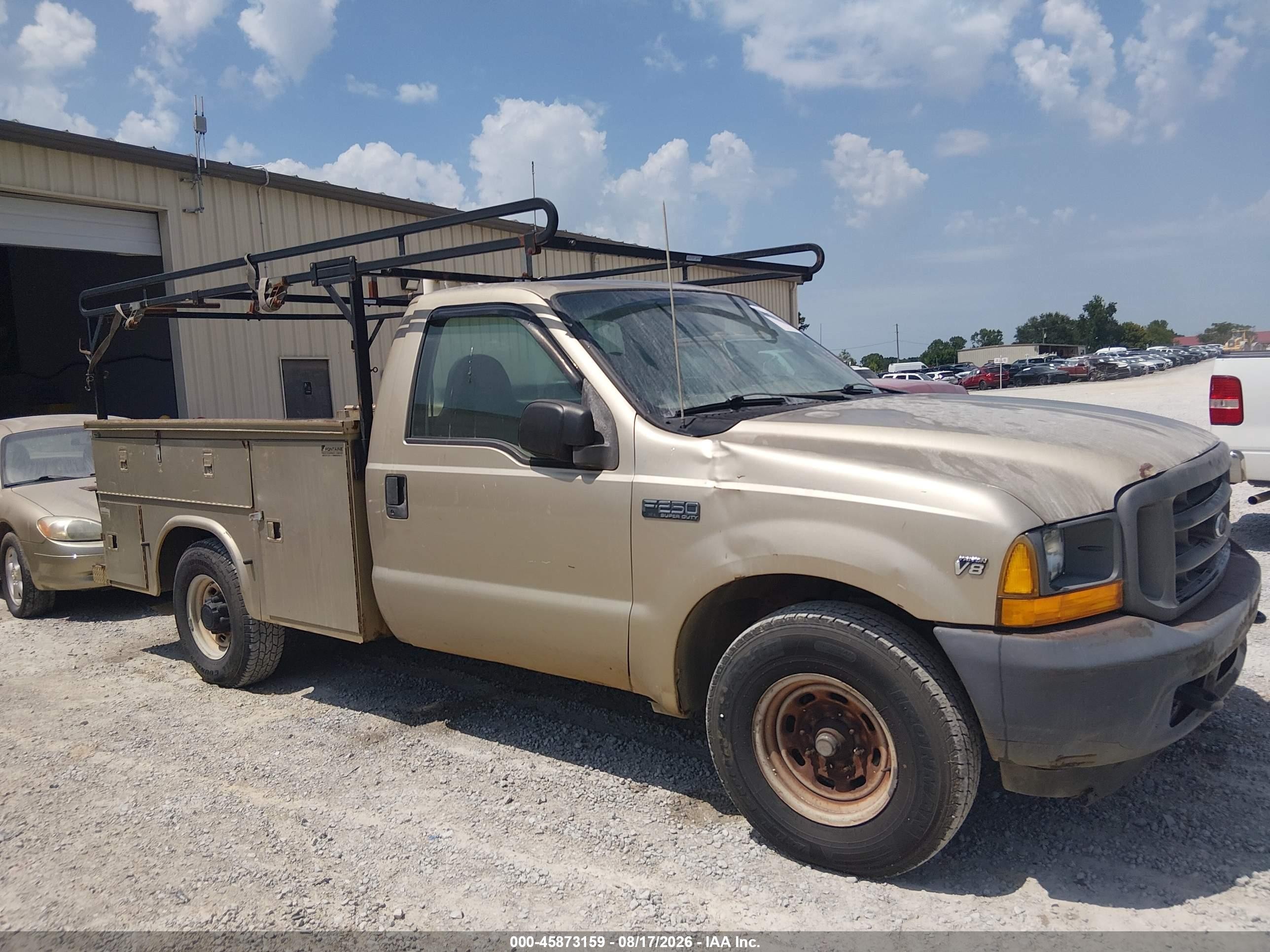 2001 Ford F250 Super Duty Beige vin: 1FTNF20L11EB70186