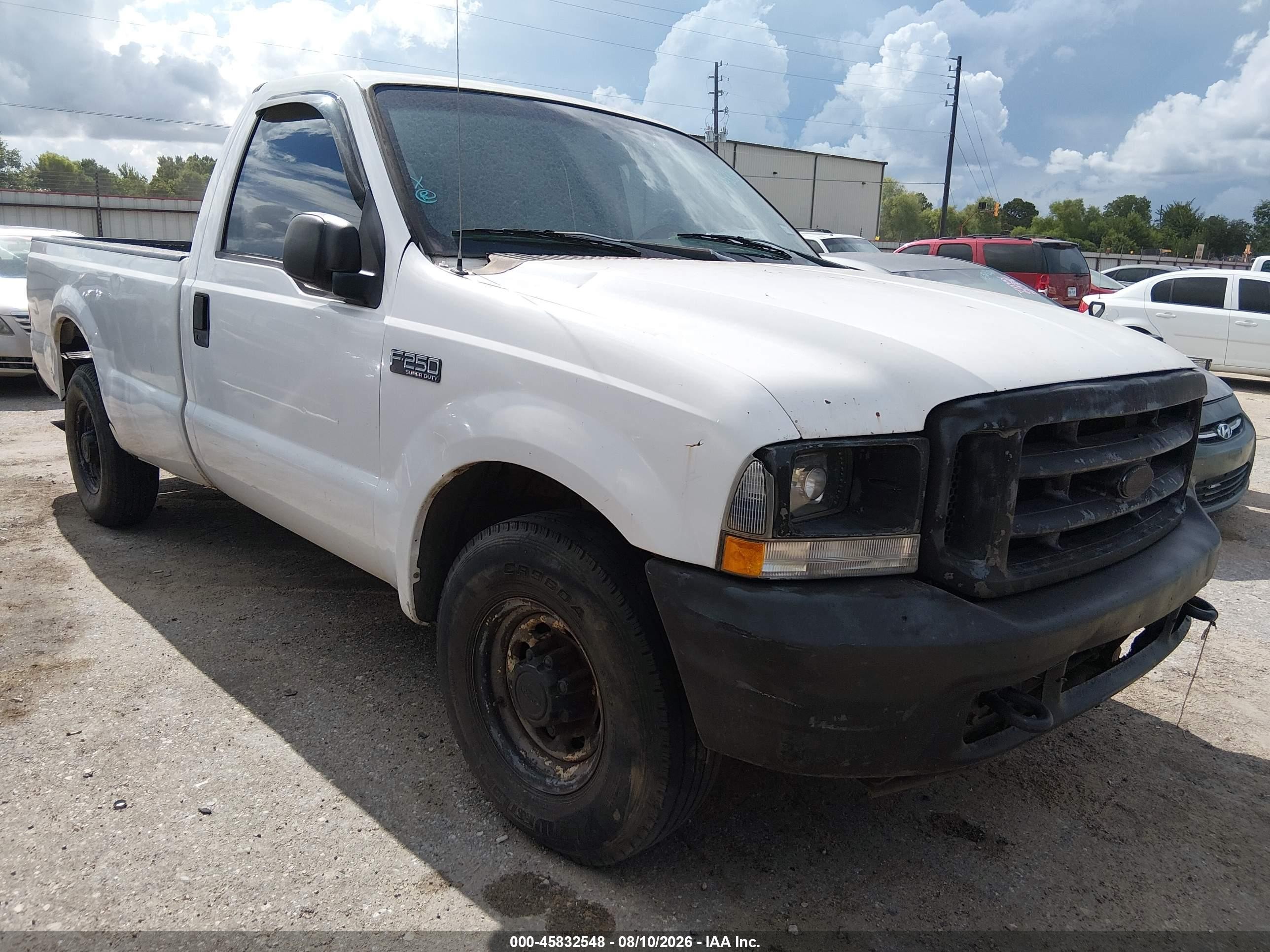 2004 Ford F-250 Xl/xlt White vin: 1FTNF20L14EC38538