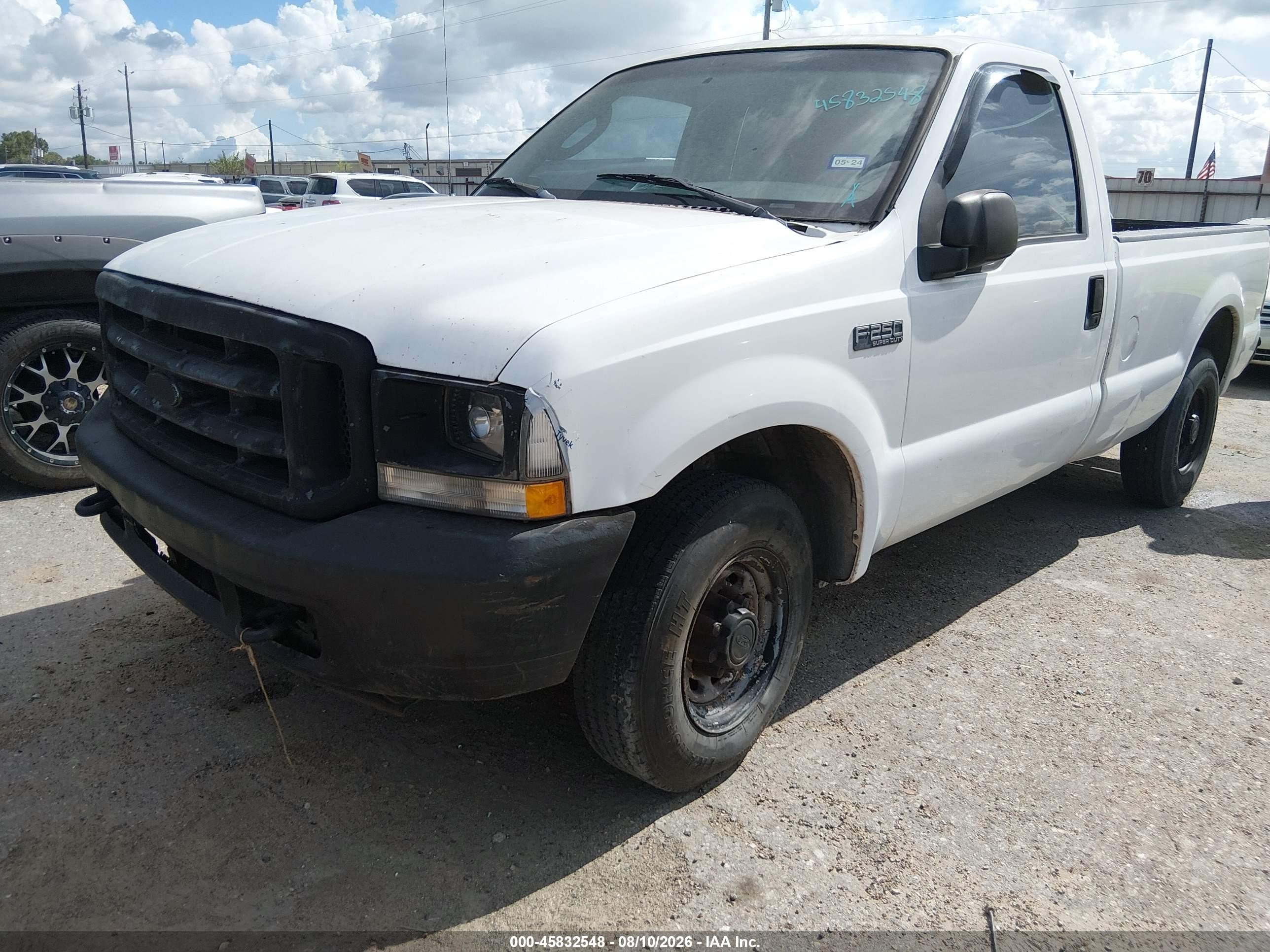 2004 Ford F-250 Xl/xlt White vin: 1FTNF20L14EC38538