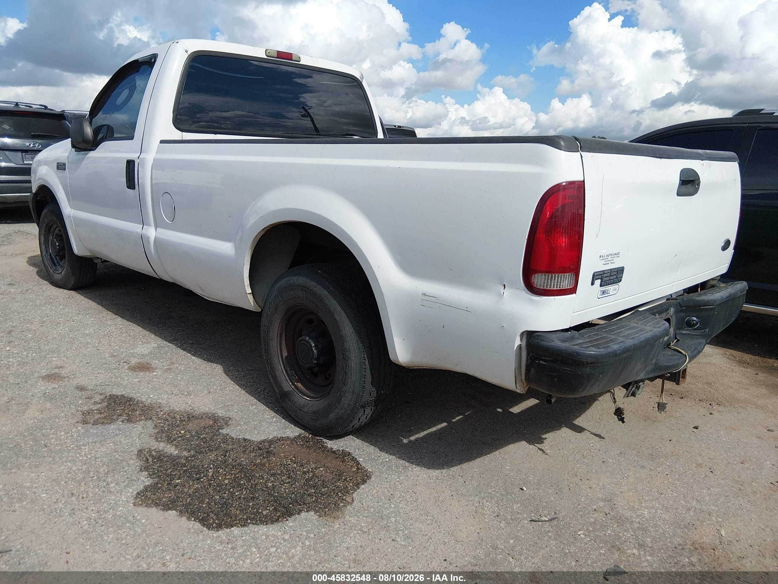 2004 Ford F-250 Xl/xlt White vin: 1FTNF20L14EC38538