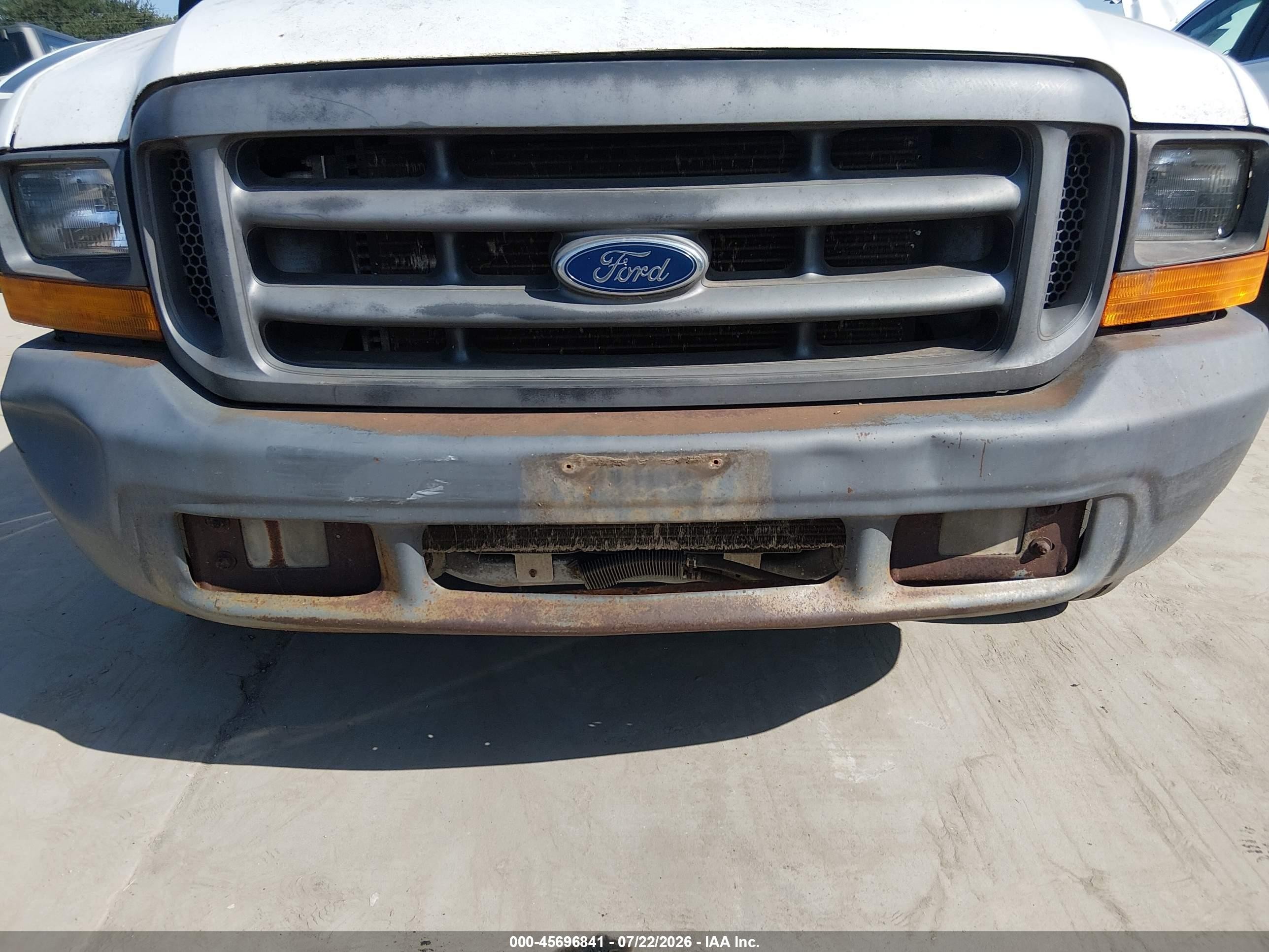 1999 Ford F-250 Lariat/xl/xlt White vin: 1FTNF20L3XEC11166