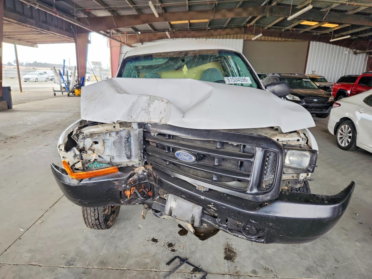 2001 Ford F250 Super Duty White vin: 1FTNF20L61EA52098
