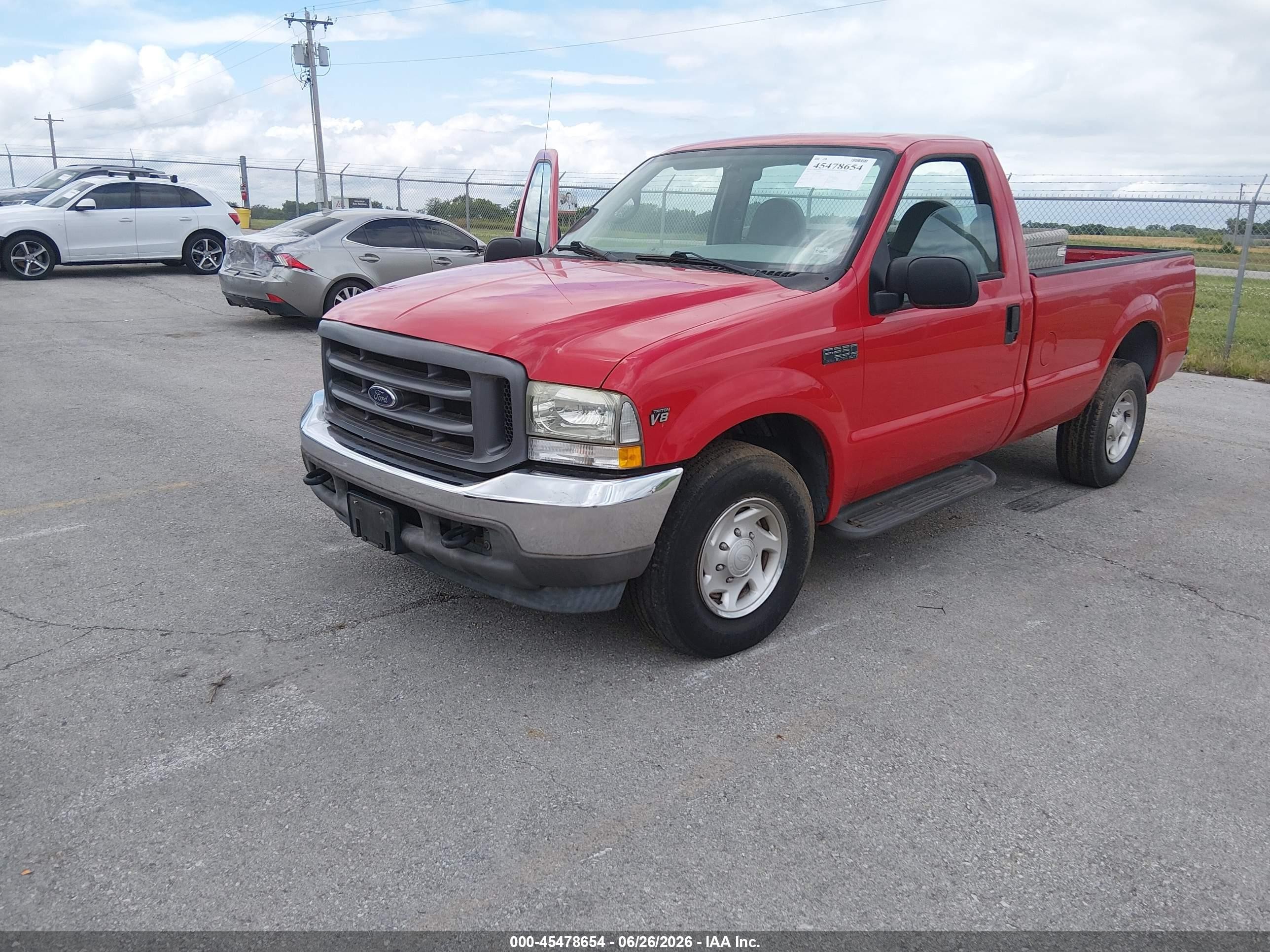 2002 Ford F-250 Xl/xlt Red vin: 1FTNF20L62ED10654