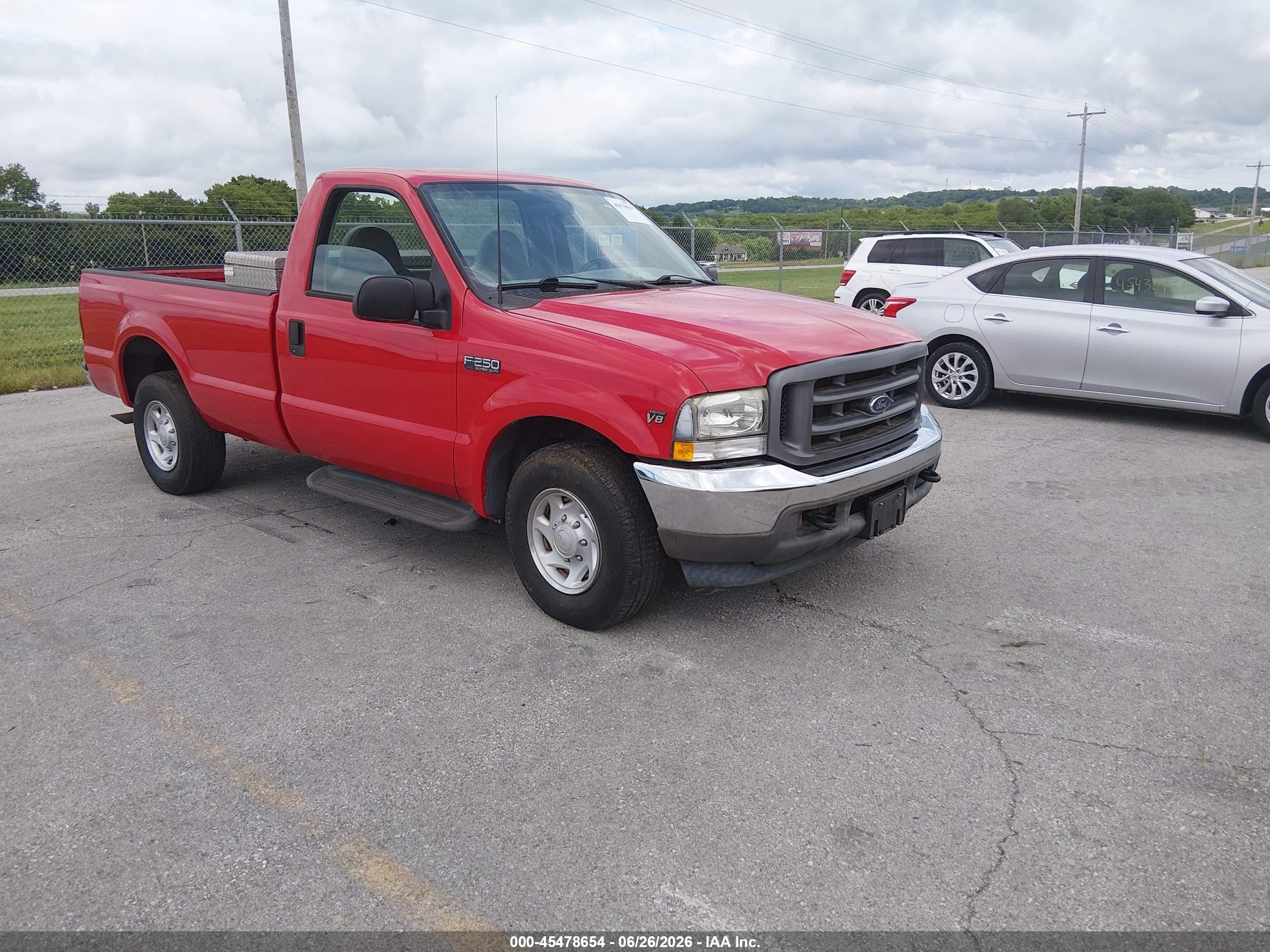 2002 Ford F-250 Xl/xlt Красный vin: 1FTNF20L62ED10654