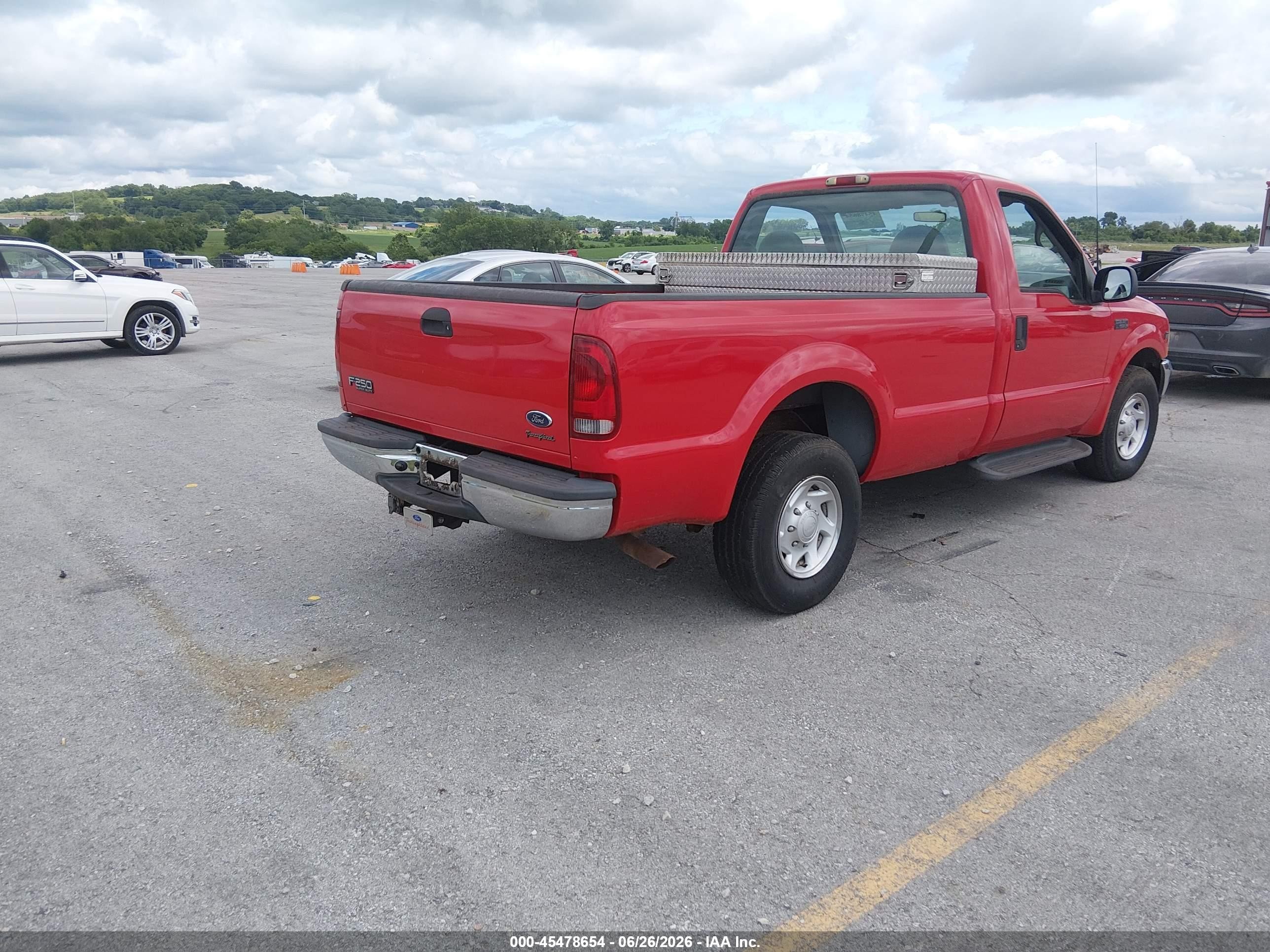 2002 Ford F-250 Xl/xlt Red vin: 1FTNF20L62ED10654