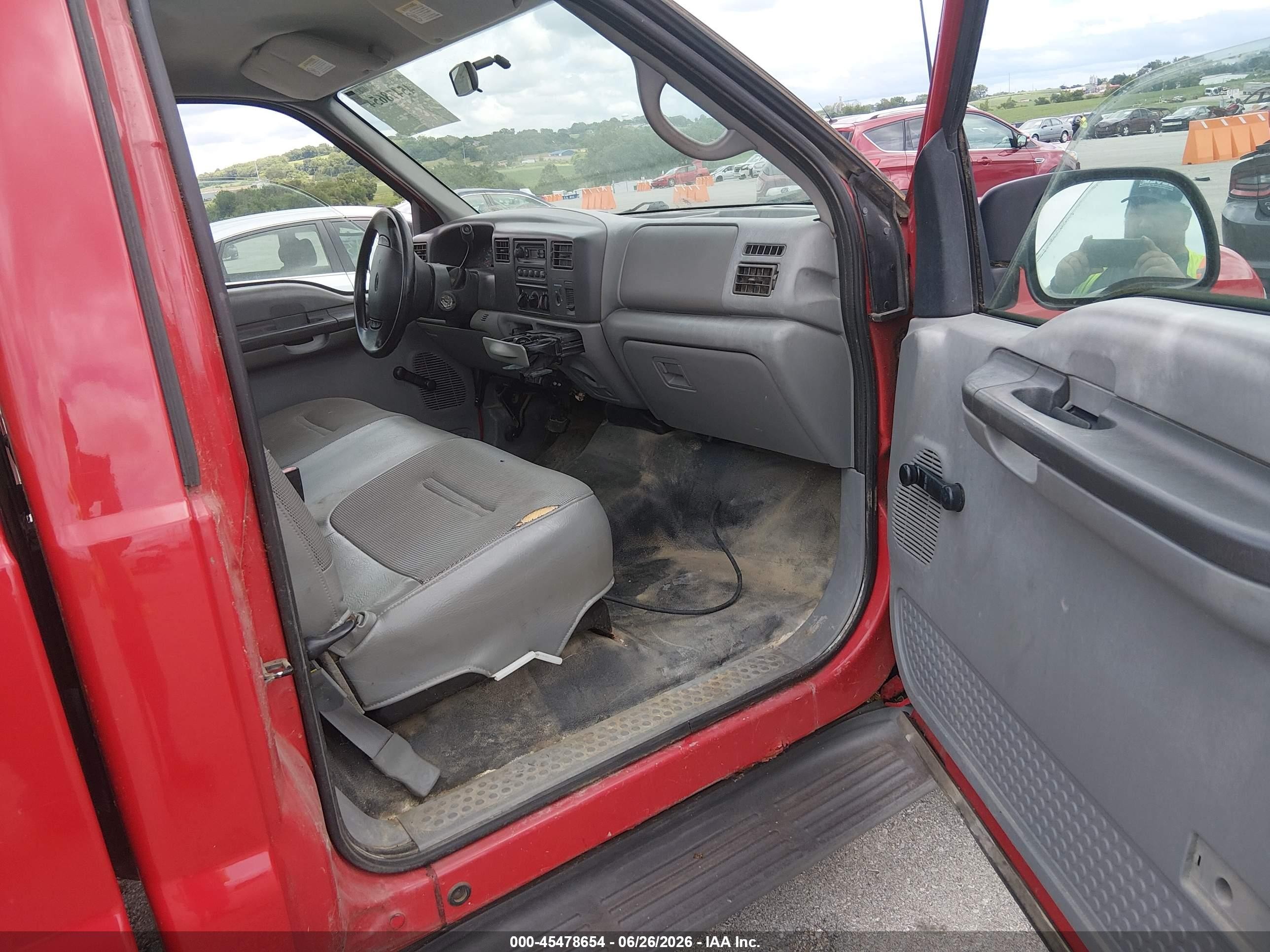2002 Ford F-250 Xl/xlt Red vin: 1FTNF20L62ED10654