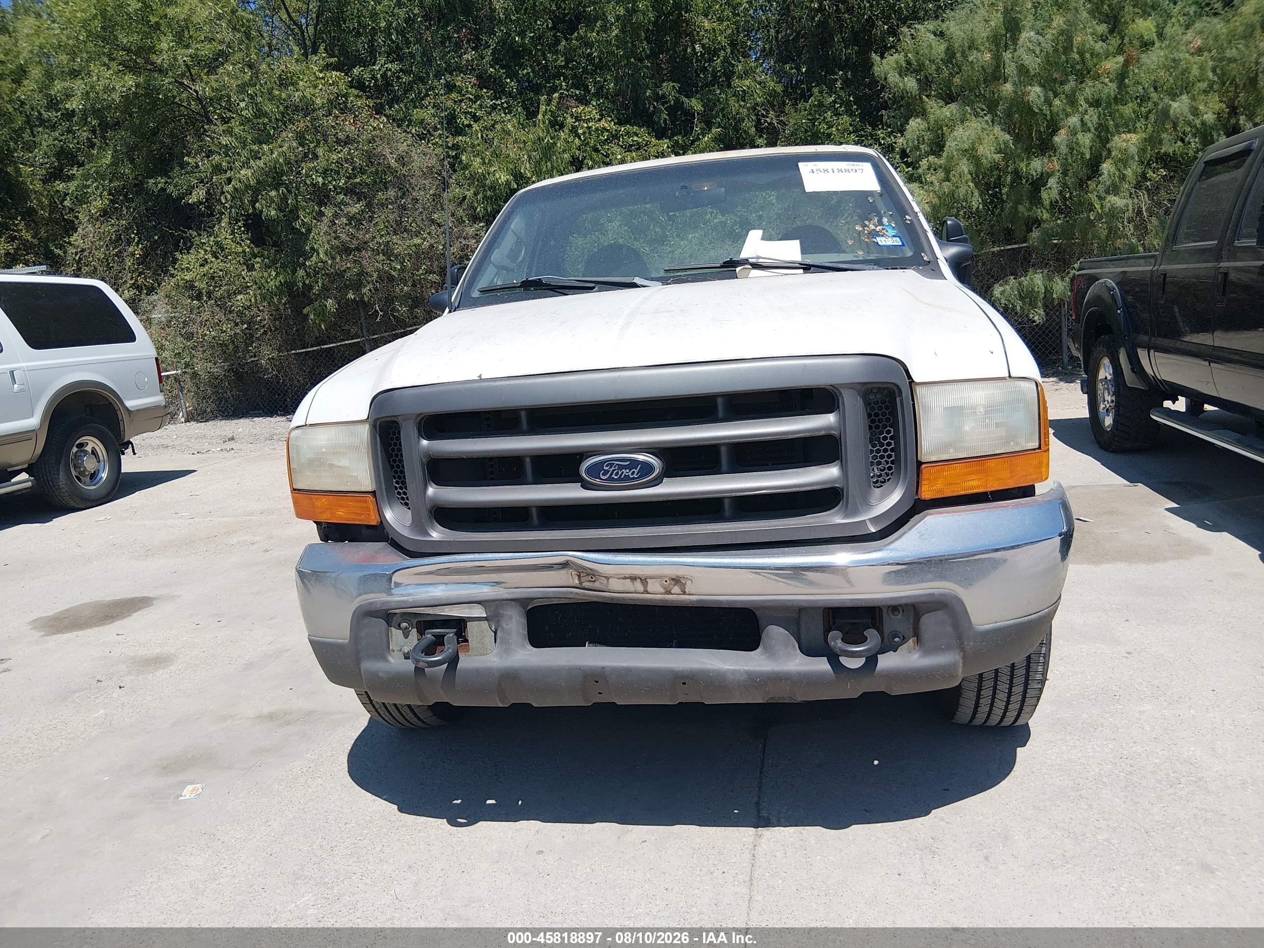 2000 Ford F-250 Lariat/xl/xlt White vin: 1FTNF20L6YED10887