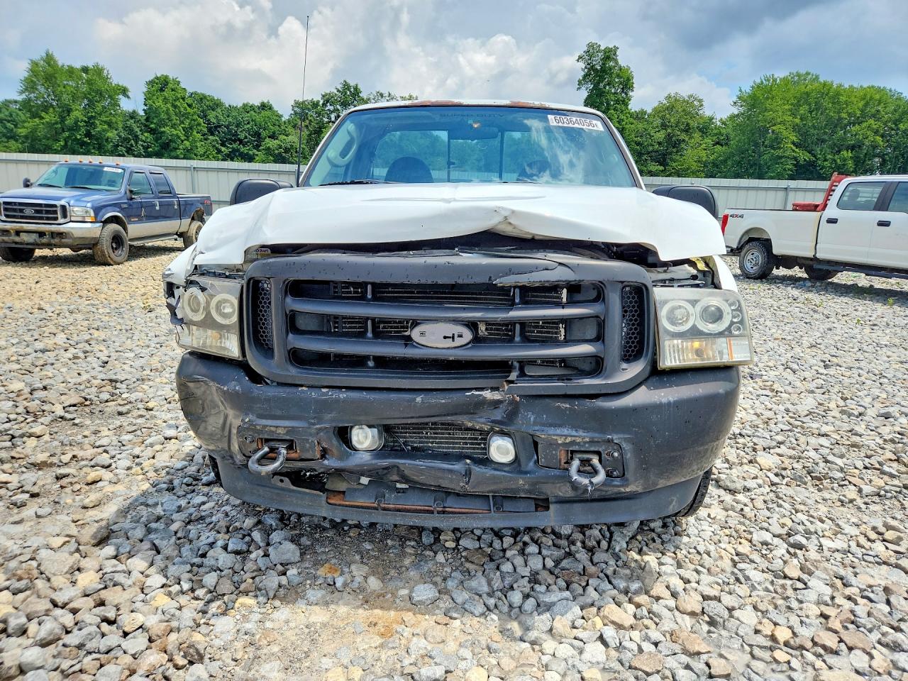 2003 Ford F250 Super Duty White vin: 1FTNF20L73ED67012