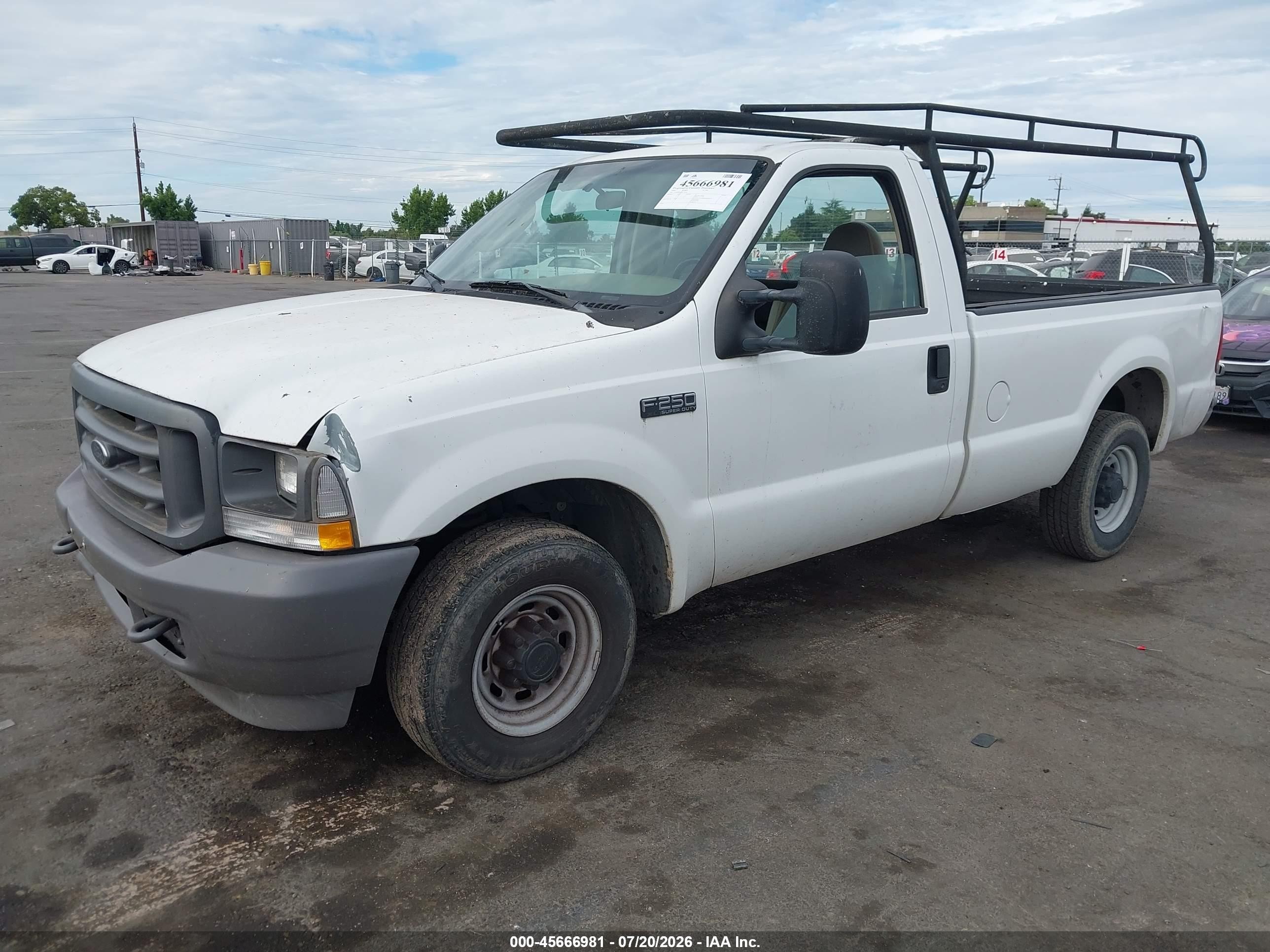 2004 Ford F-250 Xl/xlt White vin: 1FTNF20L84EC26354