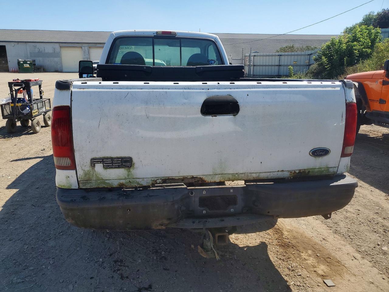 2001 Ford F250 Super Duty White vin: 1FTNF20L91EC58998