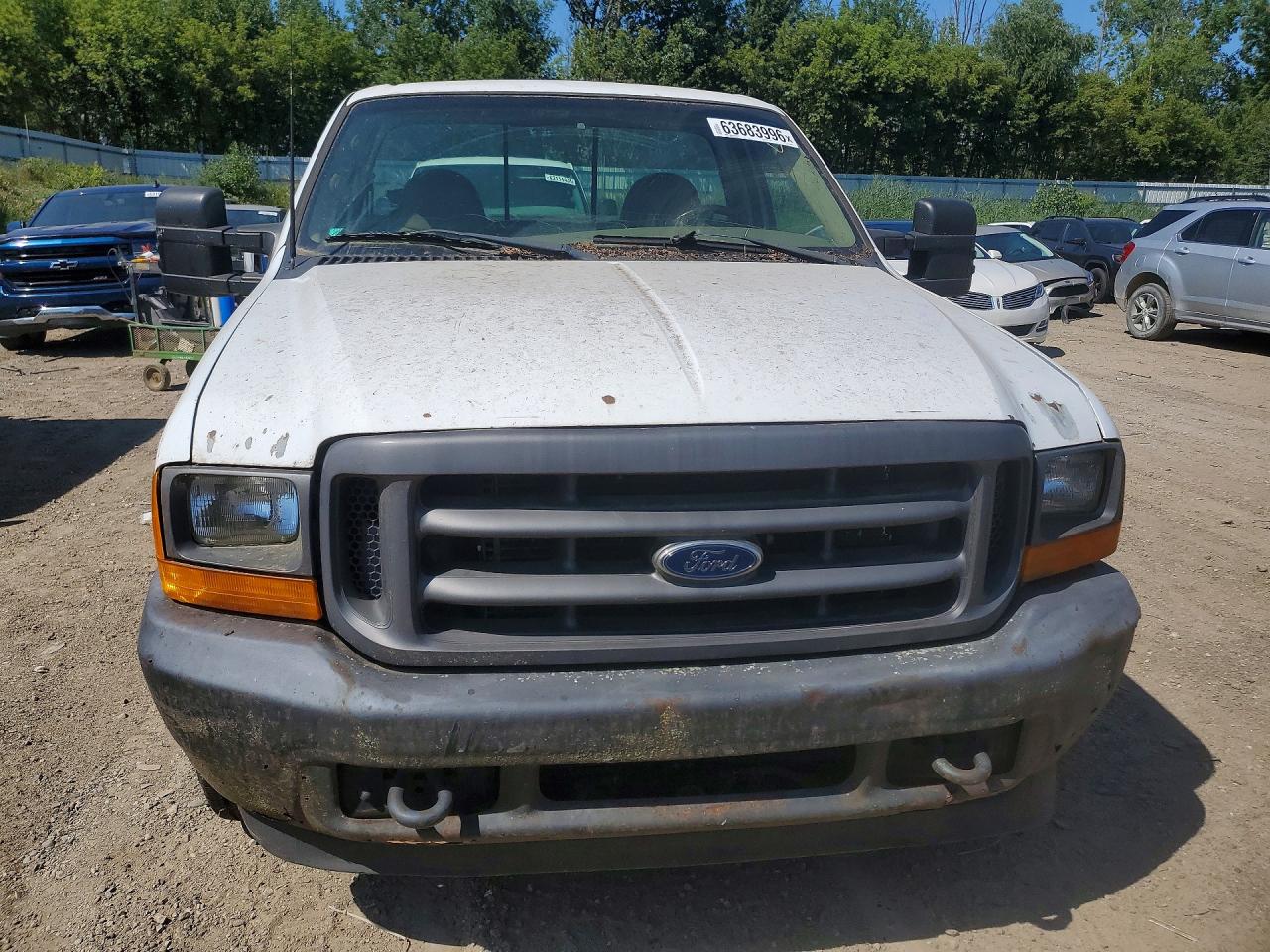 2001 Ford F250 Super Duty White vin: 1FTNF20L91EC58998