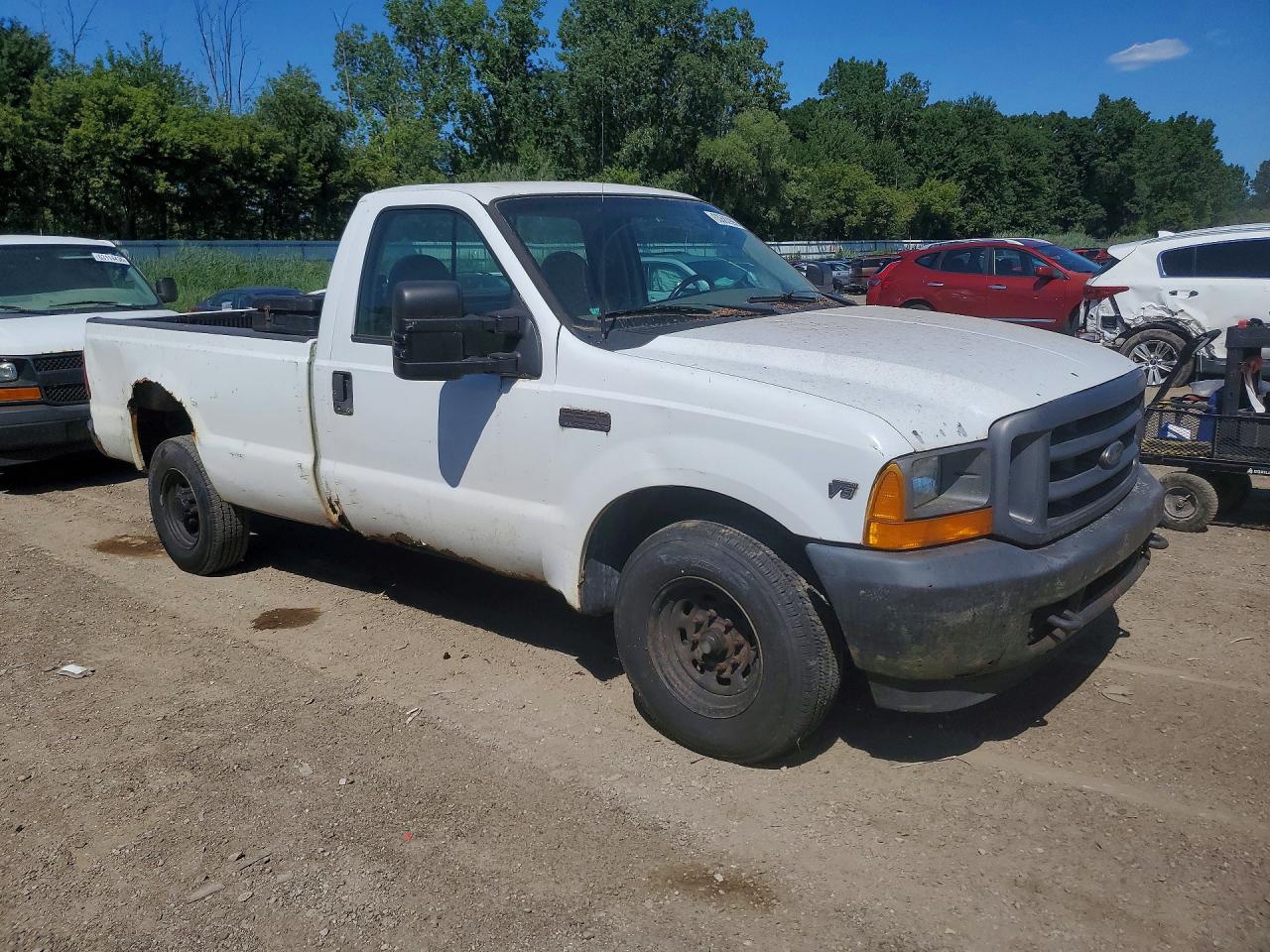 2001 Ford F250 Super Duty White vin: 1FTNF20L91EC58998