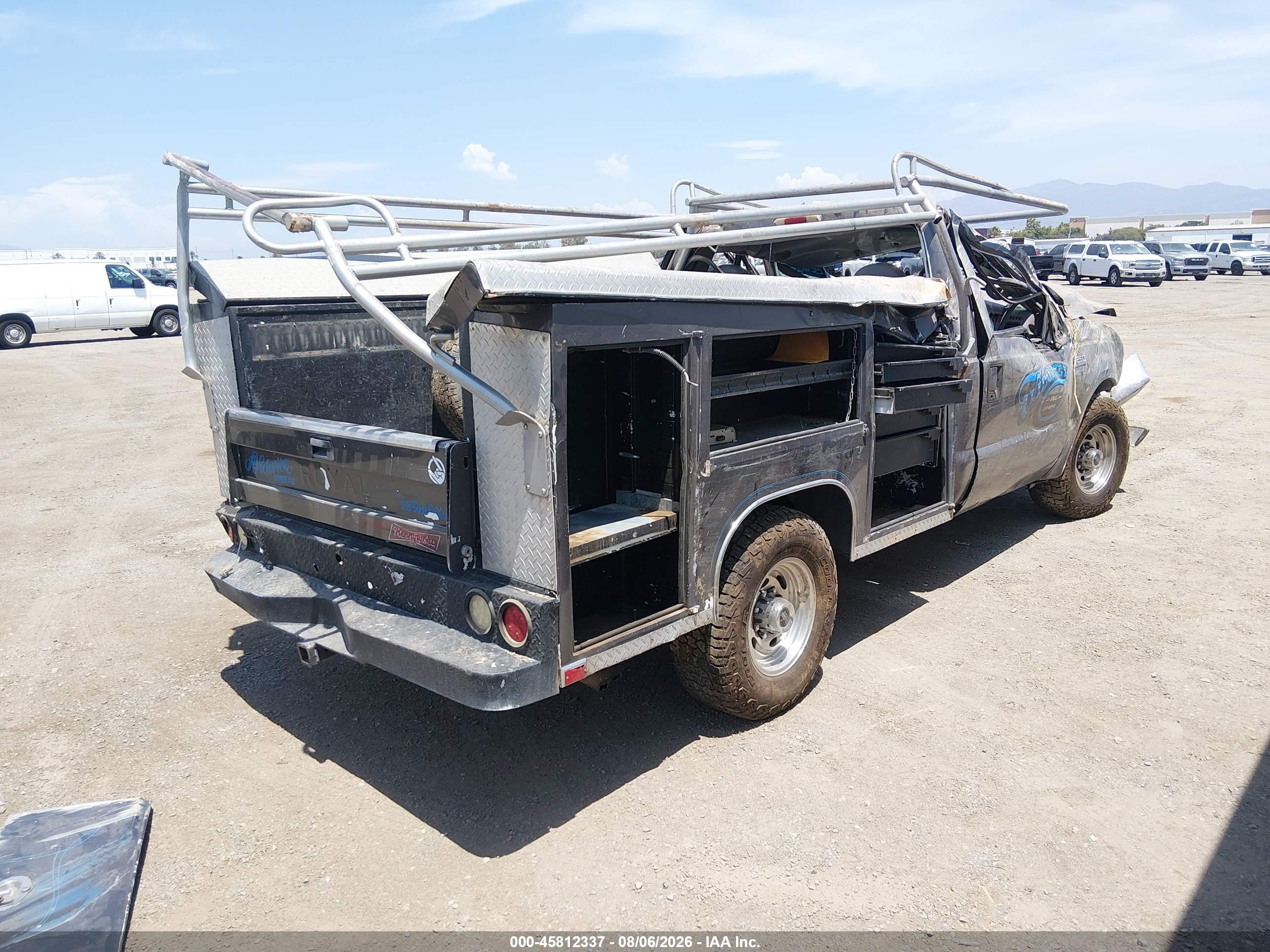 2000 Ford F-250 Lariat/xl/xlt Gray vin: 1FTNF20L9YEA71836