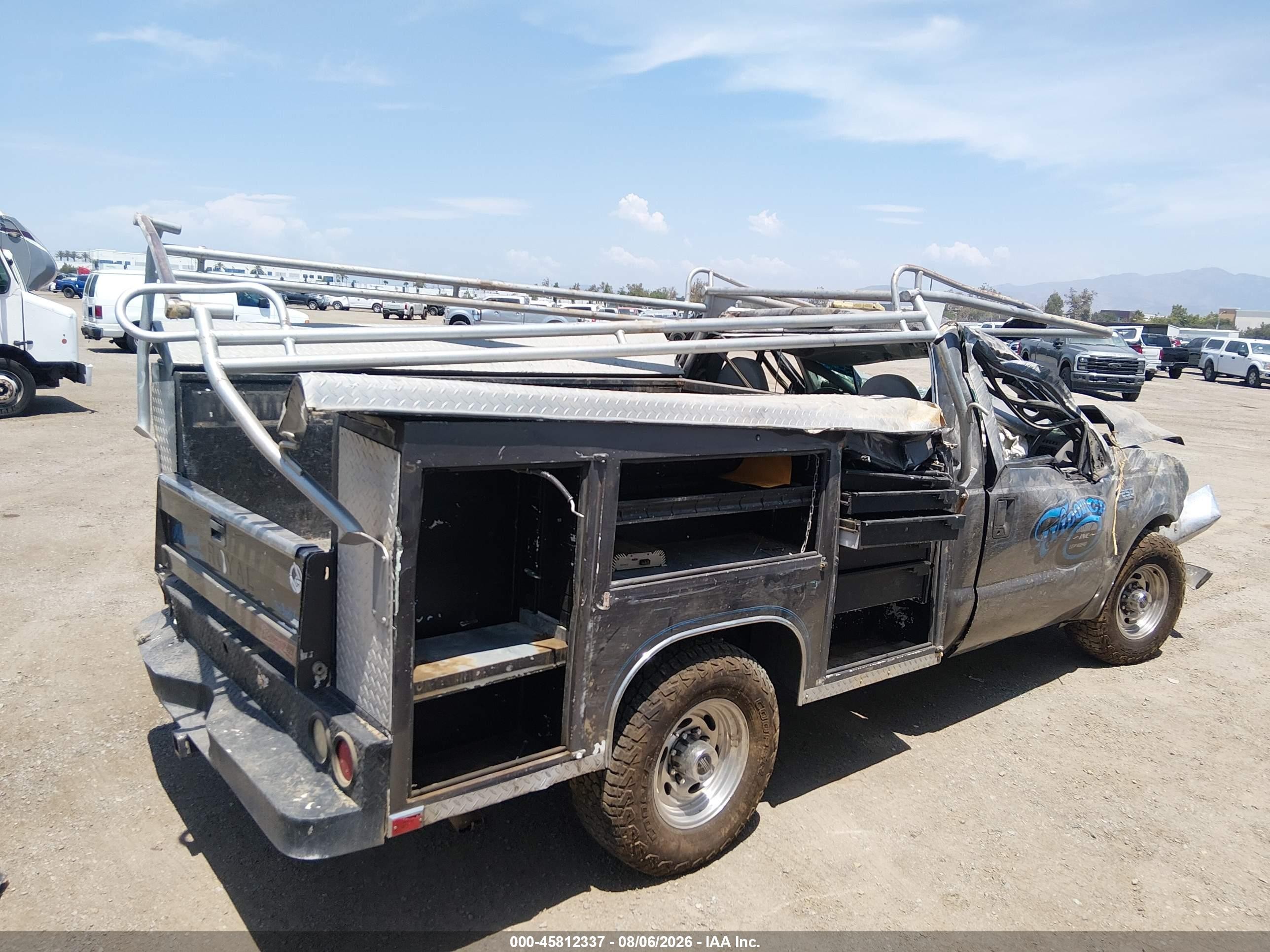 2000 Ford F-250 Lariat/xl/xlt Gray vin: 1FTNF20L9YEA71836