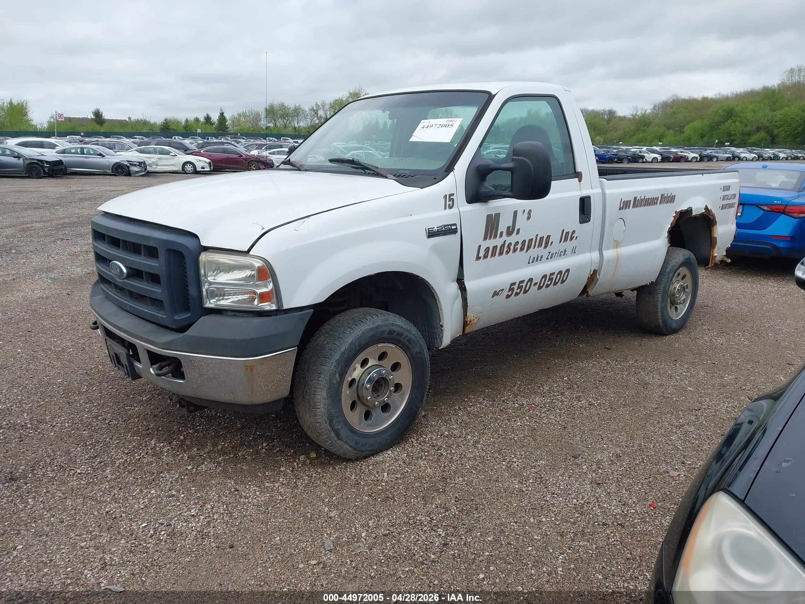 2007 Ford F-250 Xl/xlt White vin: 1FTNF21507EB33638
