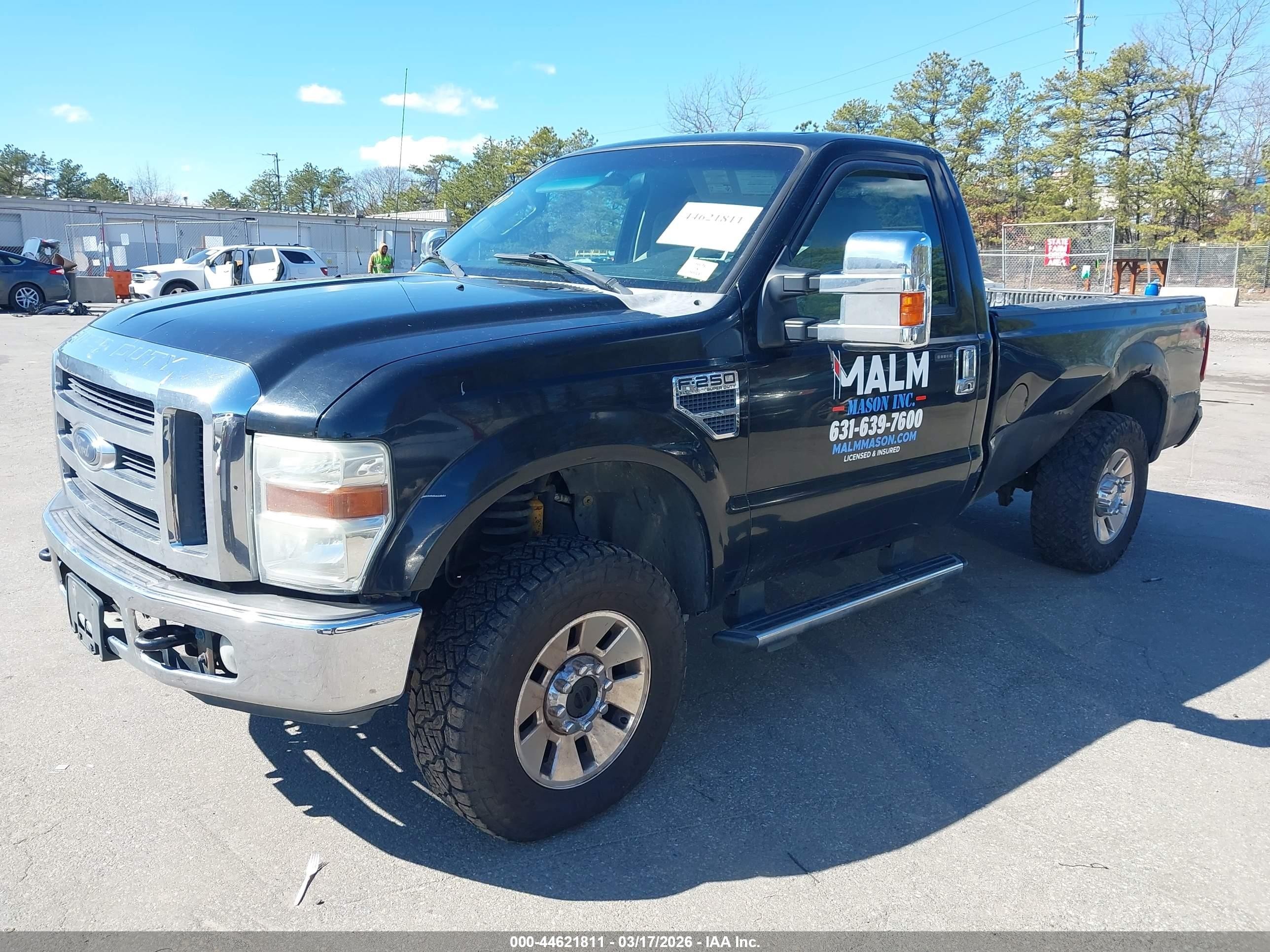 2008 Ford F-250 Xl/xlt Black vin: 1FTNF21568EB03383