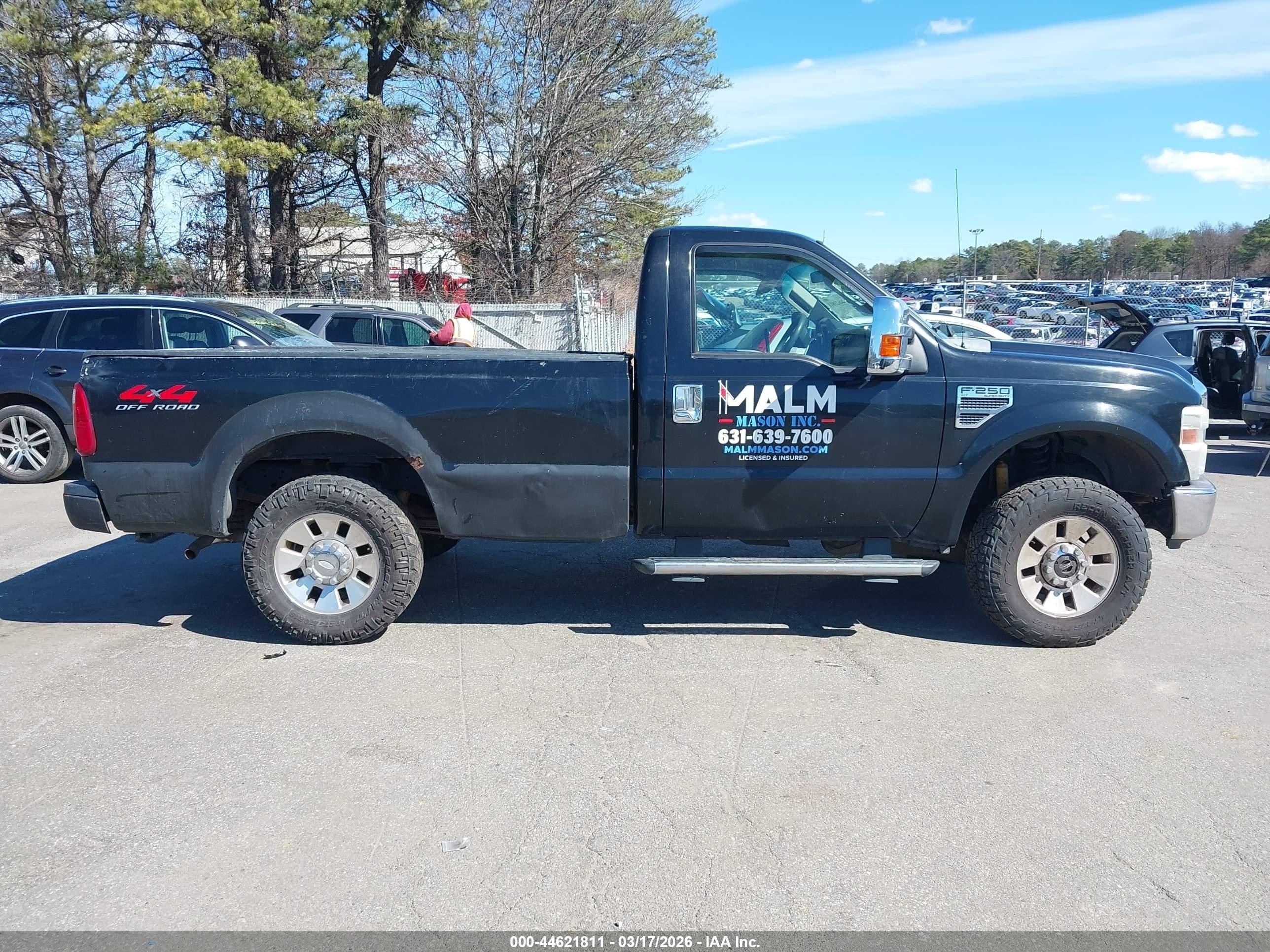 2008 Ford F-250 Xl/xlt Black vin: 1FTNF21568EB03383