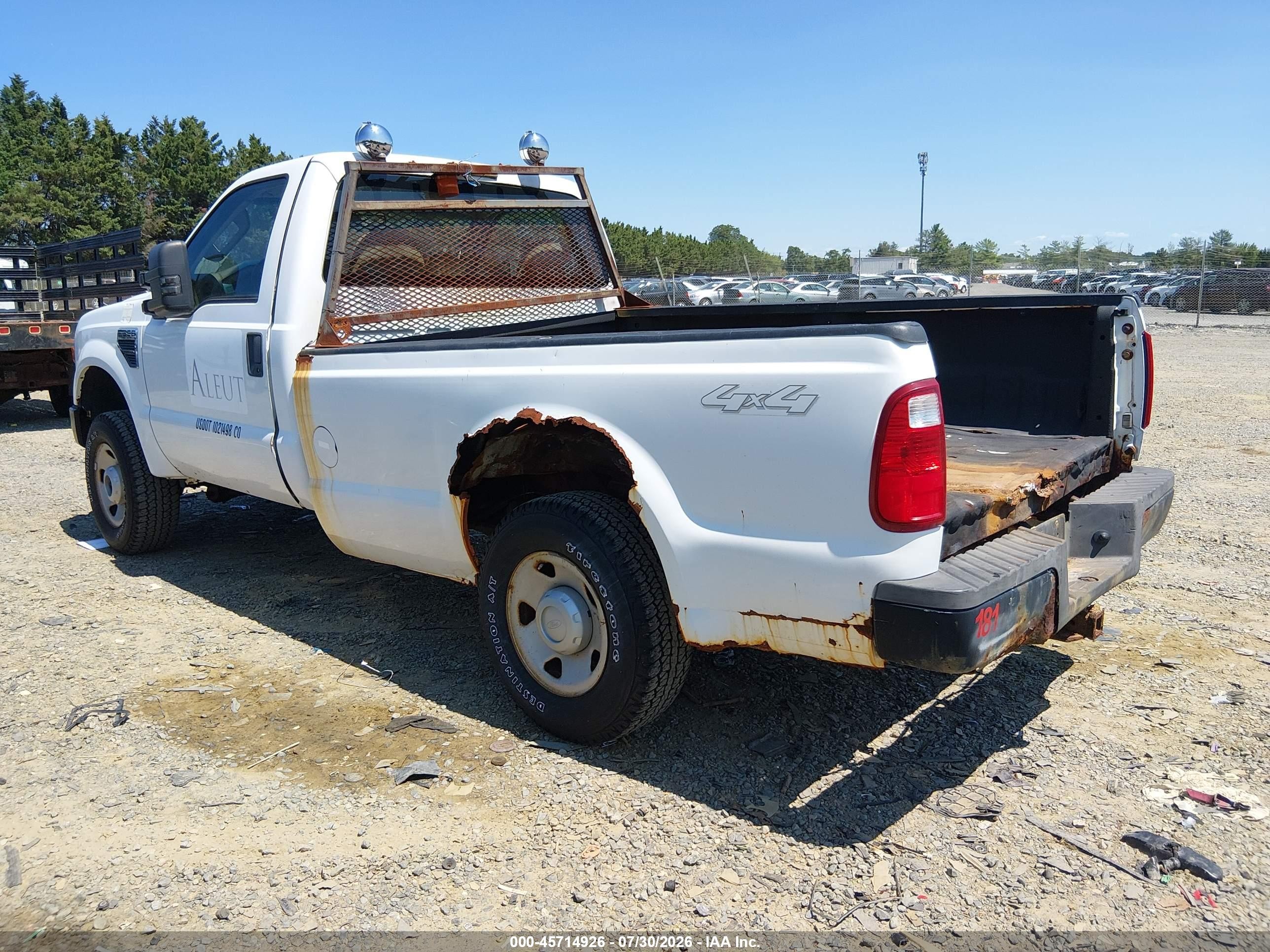 2008 Ford Super Duty F-250 Srw Xl/xlt White vin: 1FTNF21568ED19282