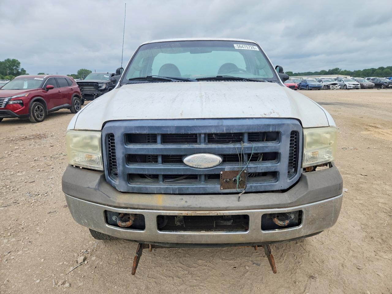 2006 Ford F250 Super Duty White vin: 1FTNF21576EB76677